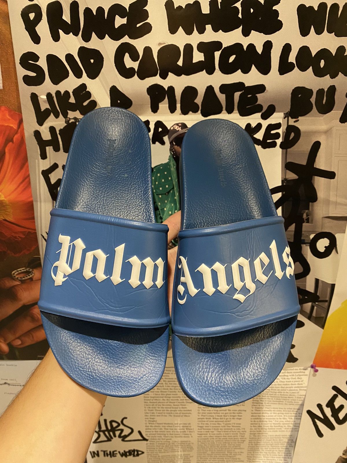 Palm Angels Palm Angels Slides Blue Size US 9 / EU 42 - 2 Thumbnail
