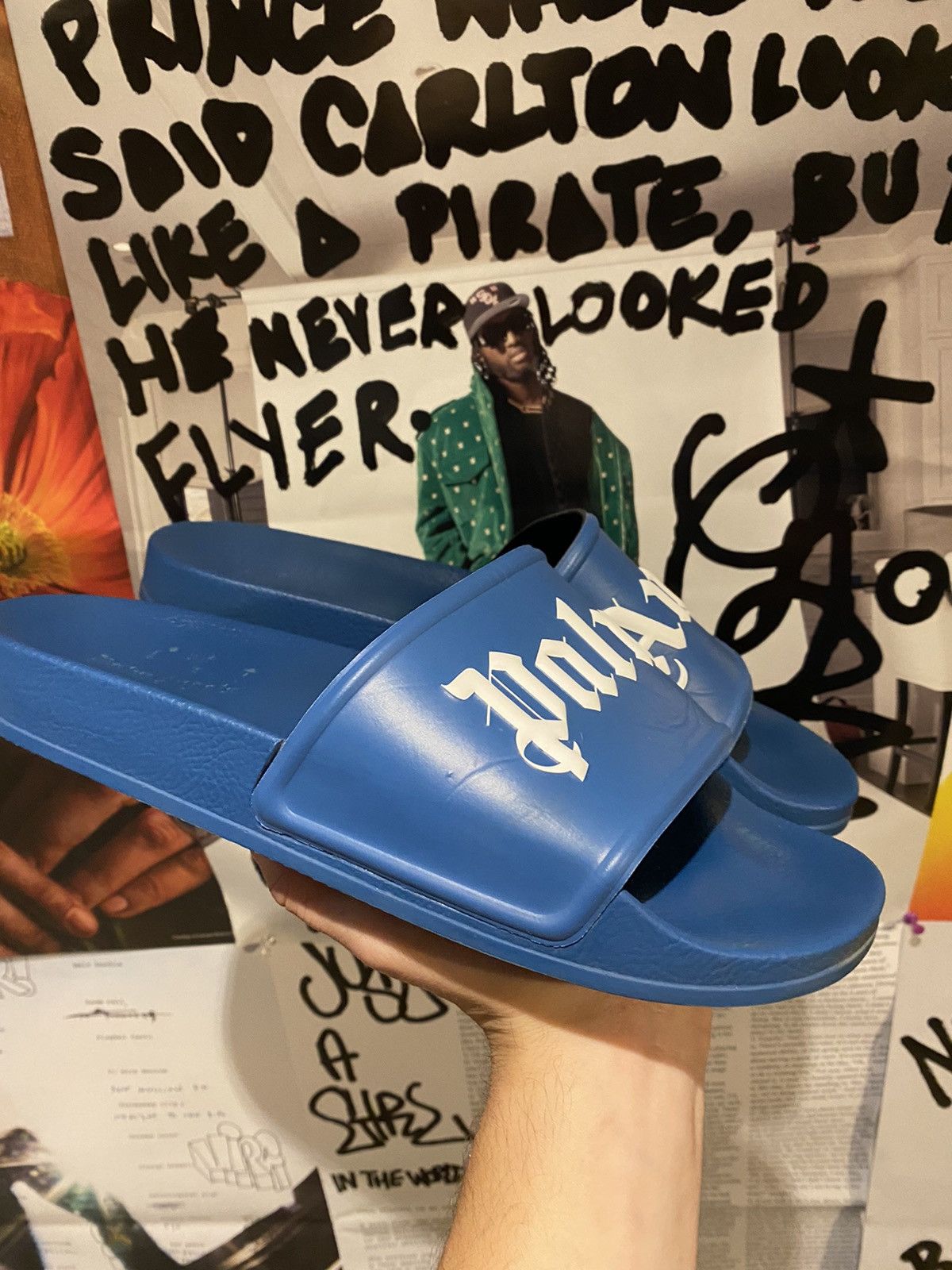 Palm Angels Palm Angels Slides Blue Size US 9 / EU 42 - 3 Thumbnail