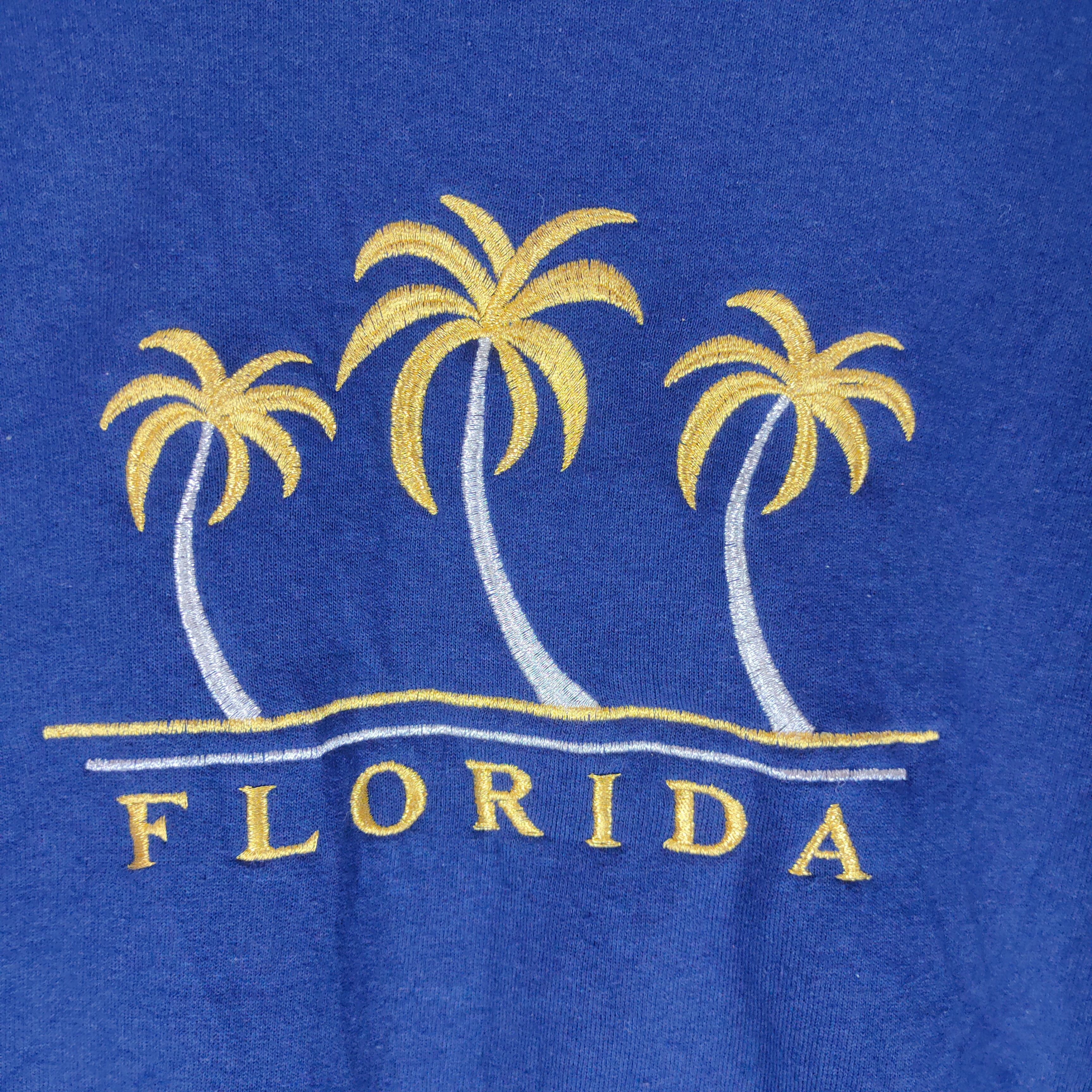 Vintage Vintage 90s FLORIDA HAWAII Embroidery Palm Logo Sweatshirt Size US XL / EU 56 / 4 - 3 Thumbnail