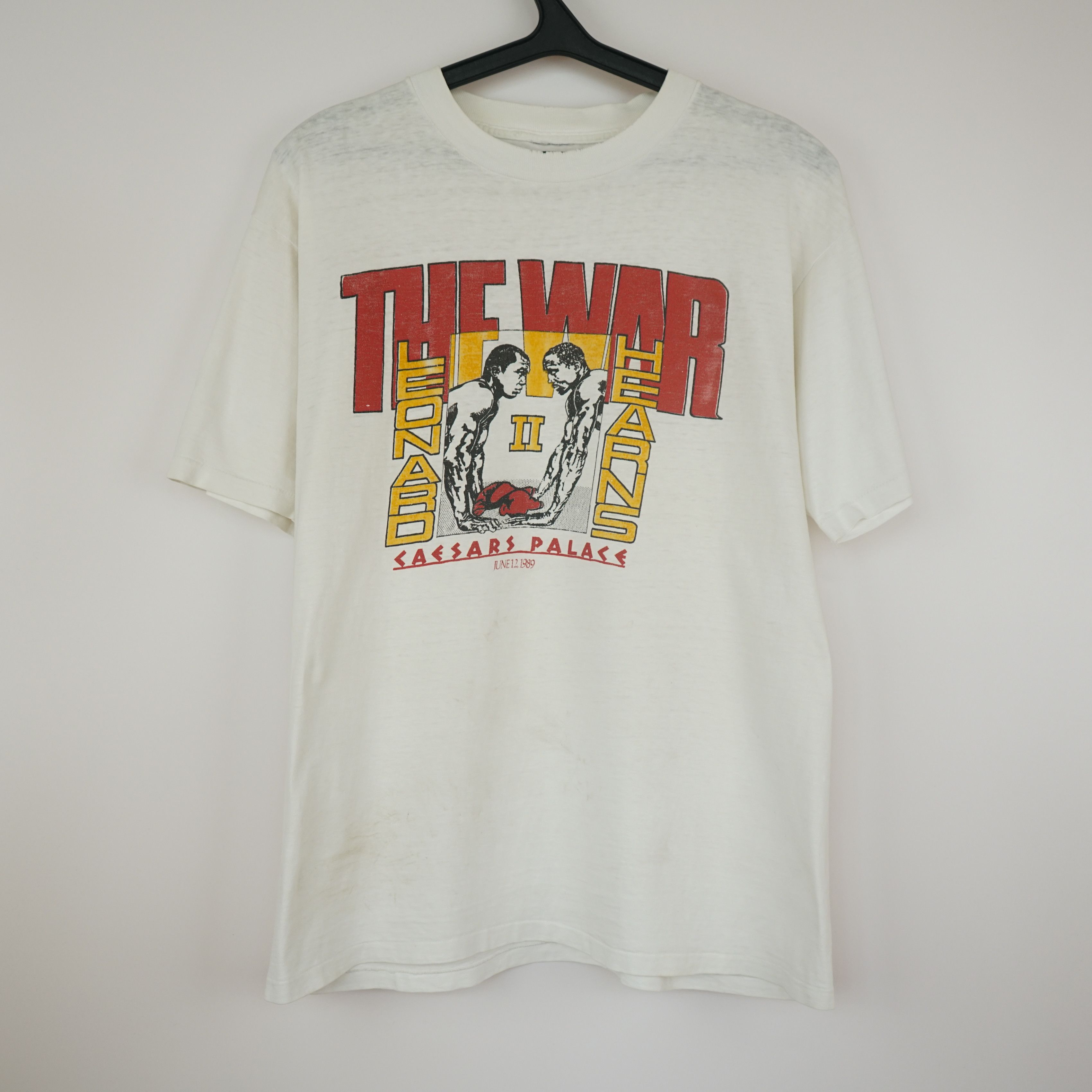 Rap Tees × Vintage Vintage Ray Leonard vs Thomas Hearns Boxing Promo t shirt Size US L / EU 52-54 / 3 - 1 Thumbnail