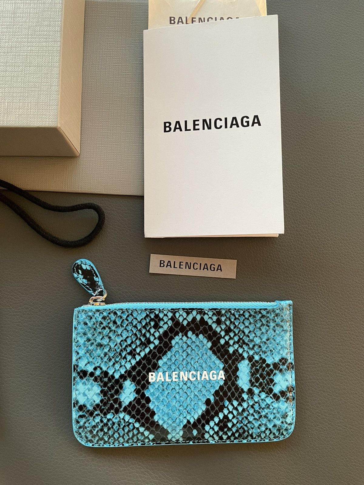 Balenciaga Runway Brand New Limited Edition Python Print Calf Wallet Size ONE SIZE - 20 Thumbnail