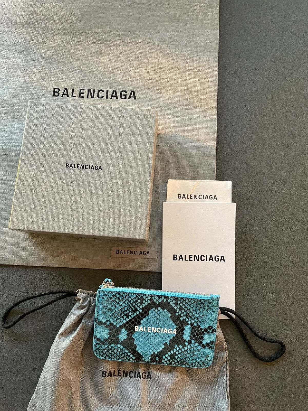 Balenciaga Runway Brand New Limited Edition Python Print Calf Wallet Size ONE SIZE - 16 Thumbnail