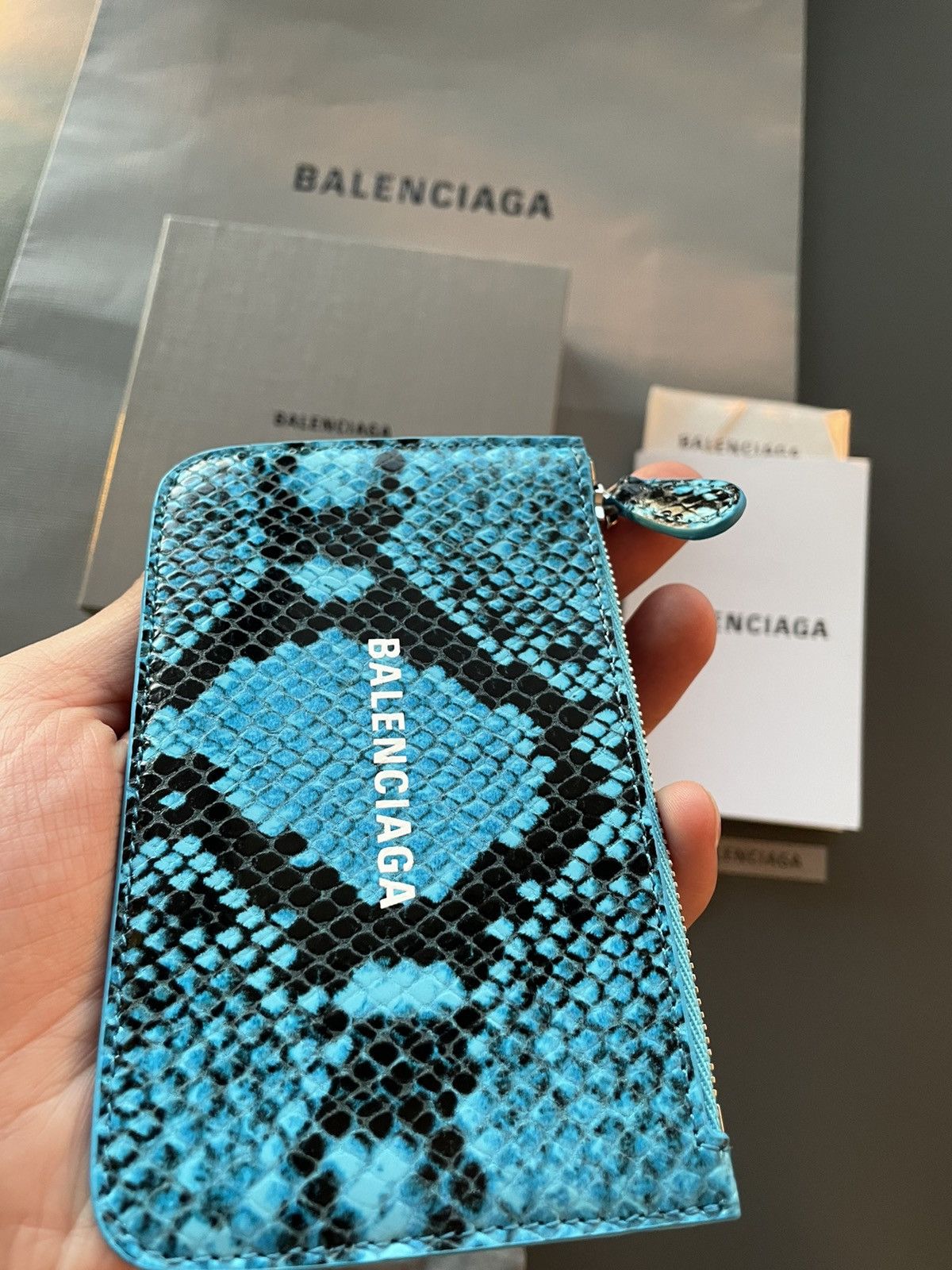 Balenciaga Runway Brand New Limited Edition Python Print Calf Wallet Size ONE SIZE - 25 Thumbnail