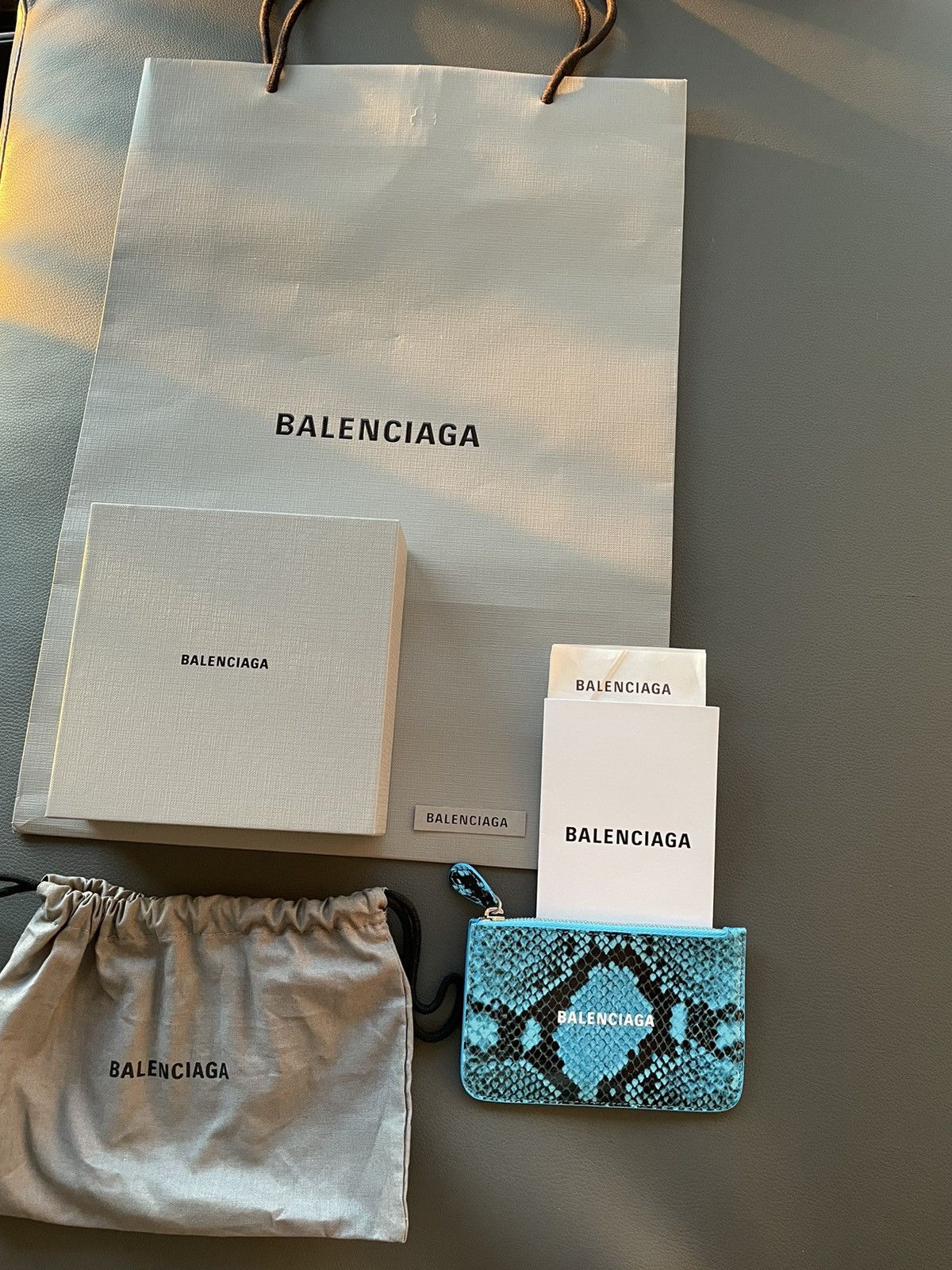 Balenciaga Runway Brand New Limited Edition Python Print Calf Wallet Size ONE SIZE - 10 Thumbnail