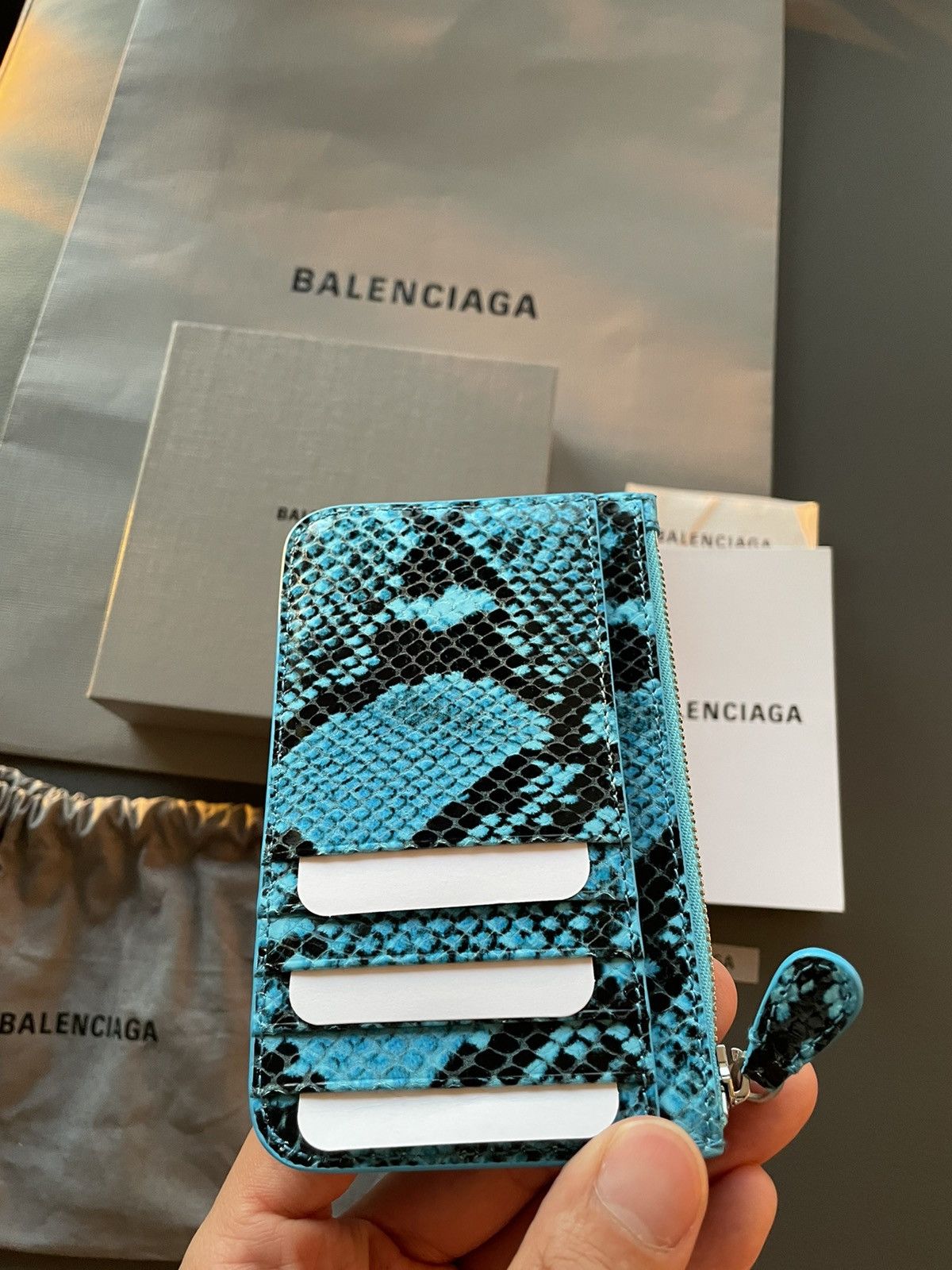Balenciaga Runway Brand New Limited Edition Python Print Calf Wallet Size ONE SIZE - 22 Thumbnail