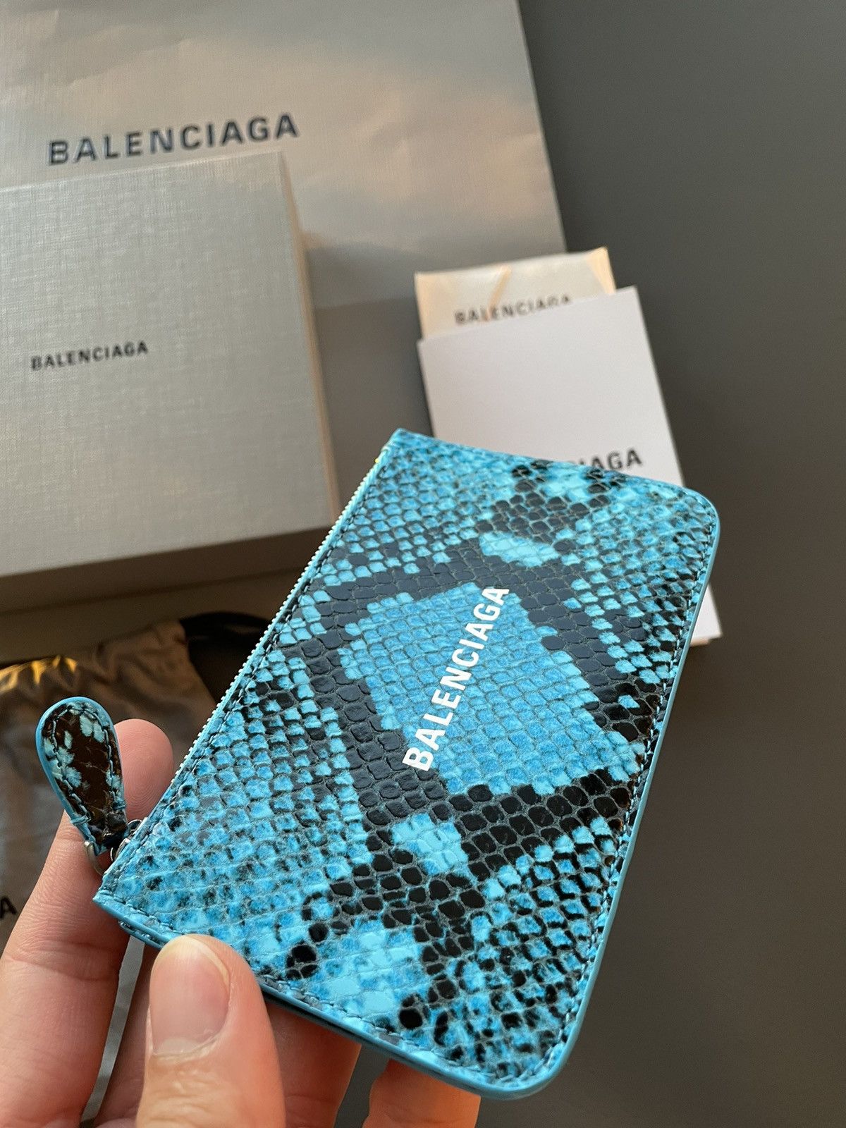 Balenciaga Runway Brand New Limited Edition Python Print Calf Wallet Size ONE SIZE - 2 Thumbnail