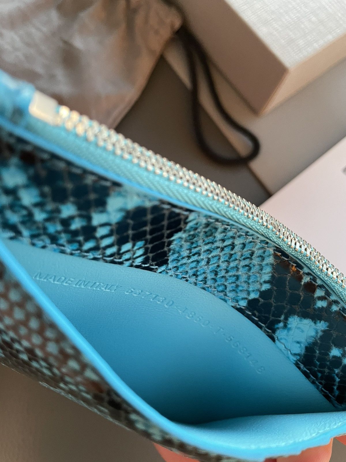 Balenciaga Runway Brand New Limited Edition Python Print Calf Wallet Size ONE SIZE - 15 Thumbnail