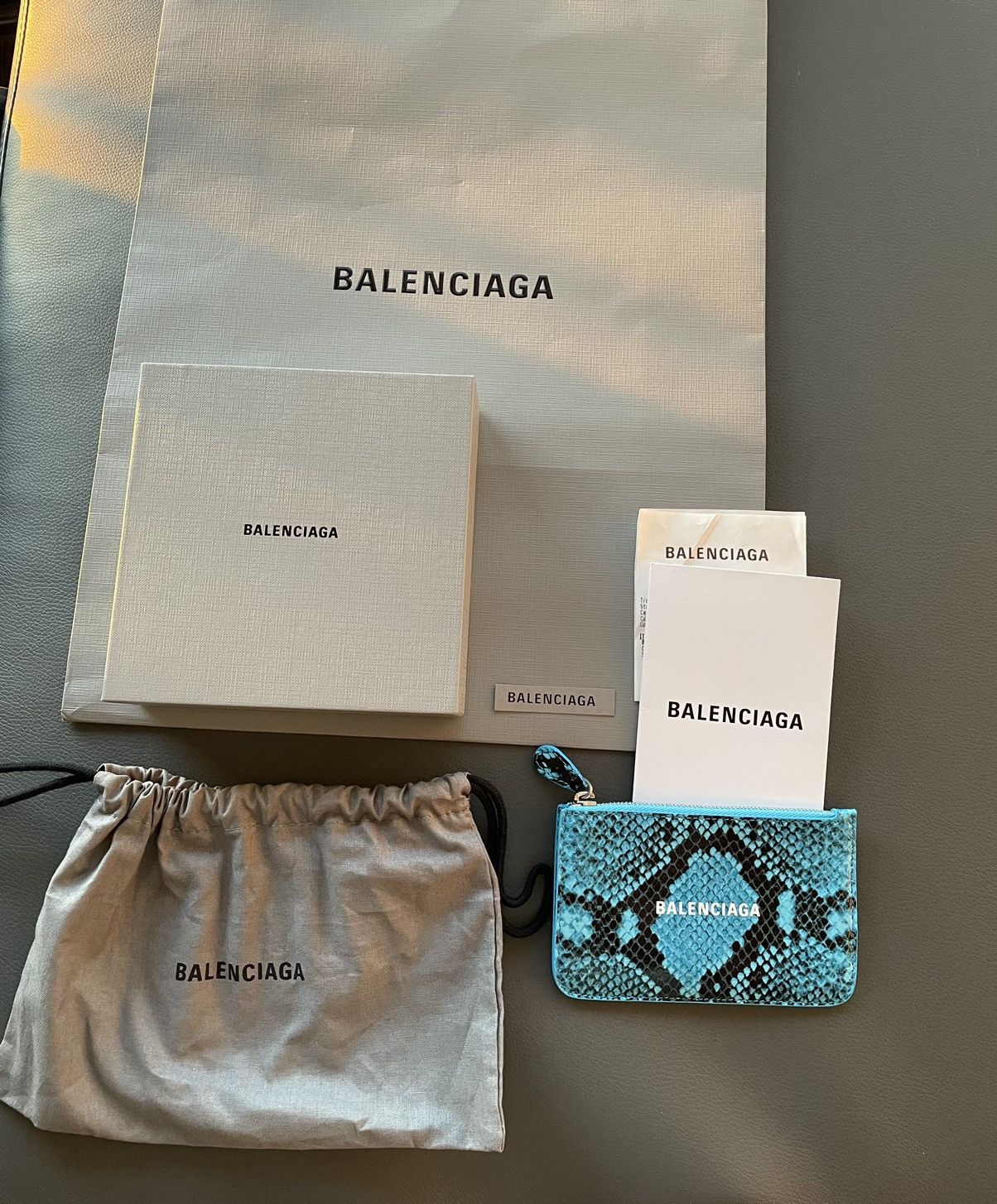 Balenciaga Runway Brand New Limited Edition Python Print Calf Wallet Size ONE SIZE - 12 Thumbnail