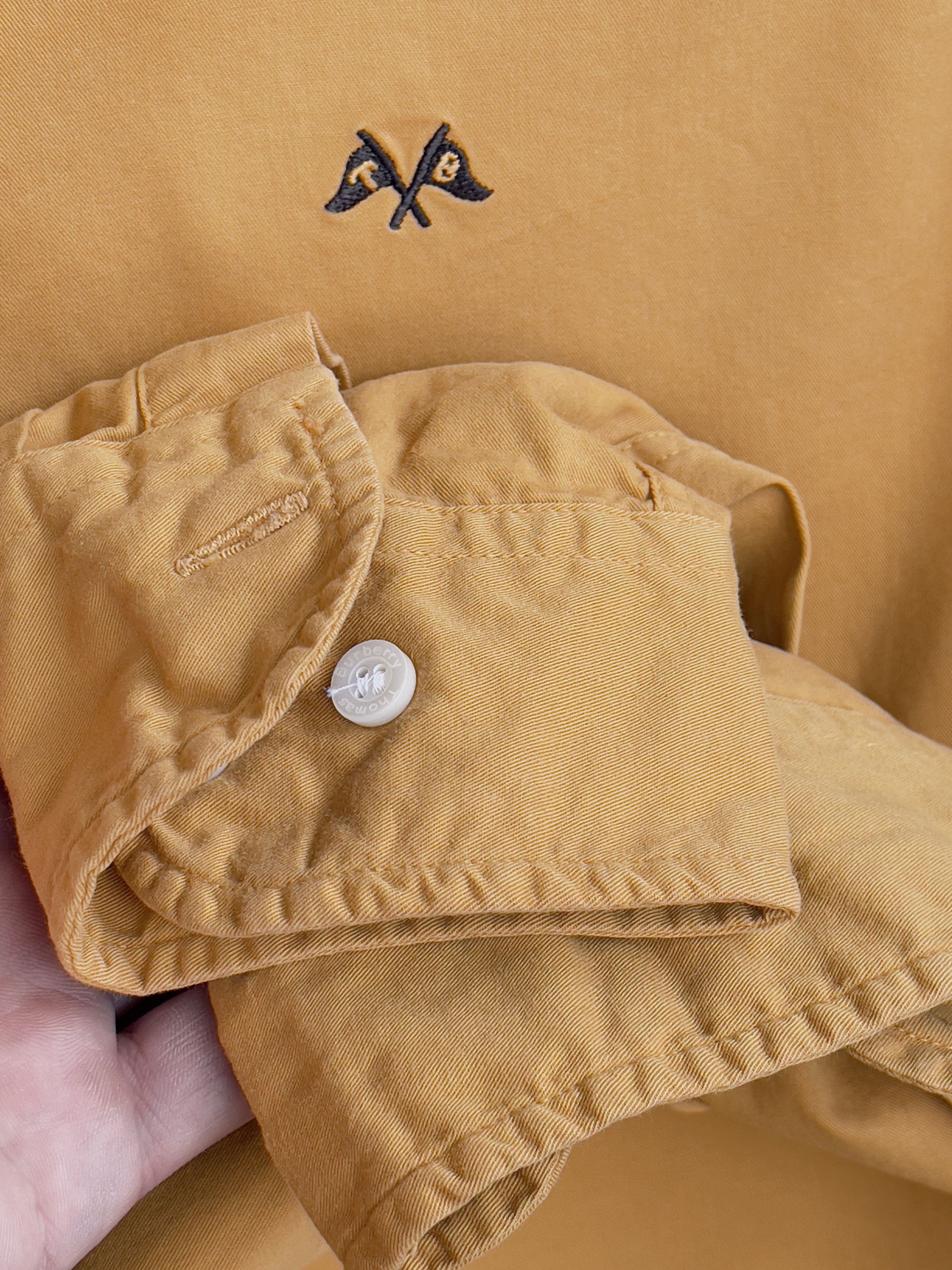 Burberry 🔥 TB Burberry mustard shirt. Size XL Size US XL / EU 56 / 4 - 5 Thumbnail