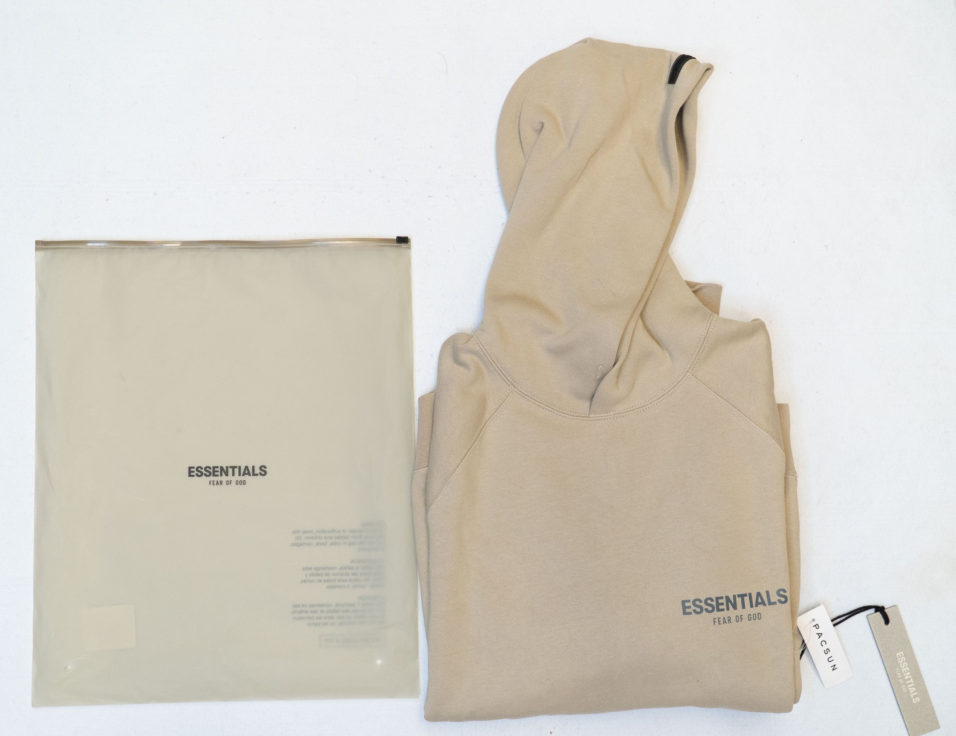 Fear of God FOG Essentials Core Collection Pullover Hoodie Tan Sz(XL) Size US XL / EU 56 / 4 - 4 Thumbnail
