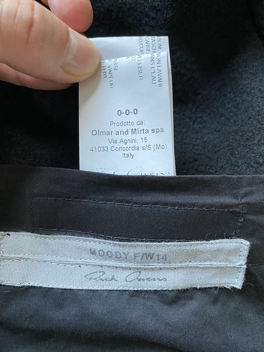 Rick Owens Rick Owens FW14 Moody Cashmere Jacket | Grailed