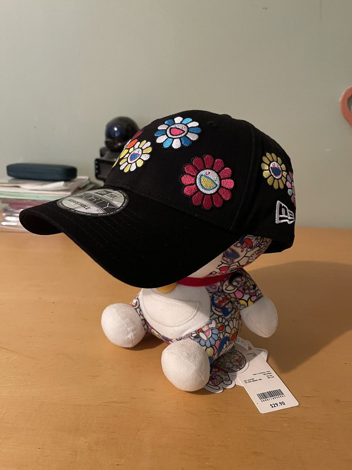 NEW ERA × Takashi Murakami 9FORTY Cap Hat Black Cloth Strap Flower