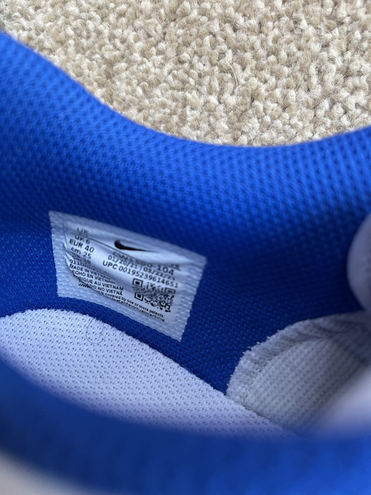 Nike Nike Dunk Low GS Royal Crimson Size US 7 / EU 40 - 8 Thumbnail