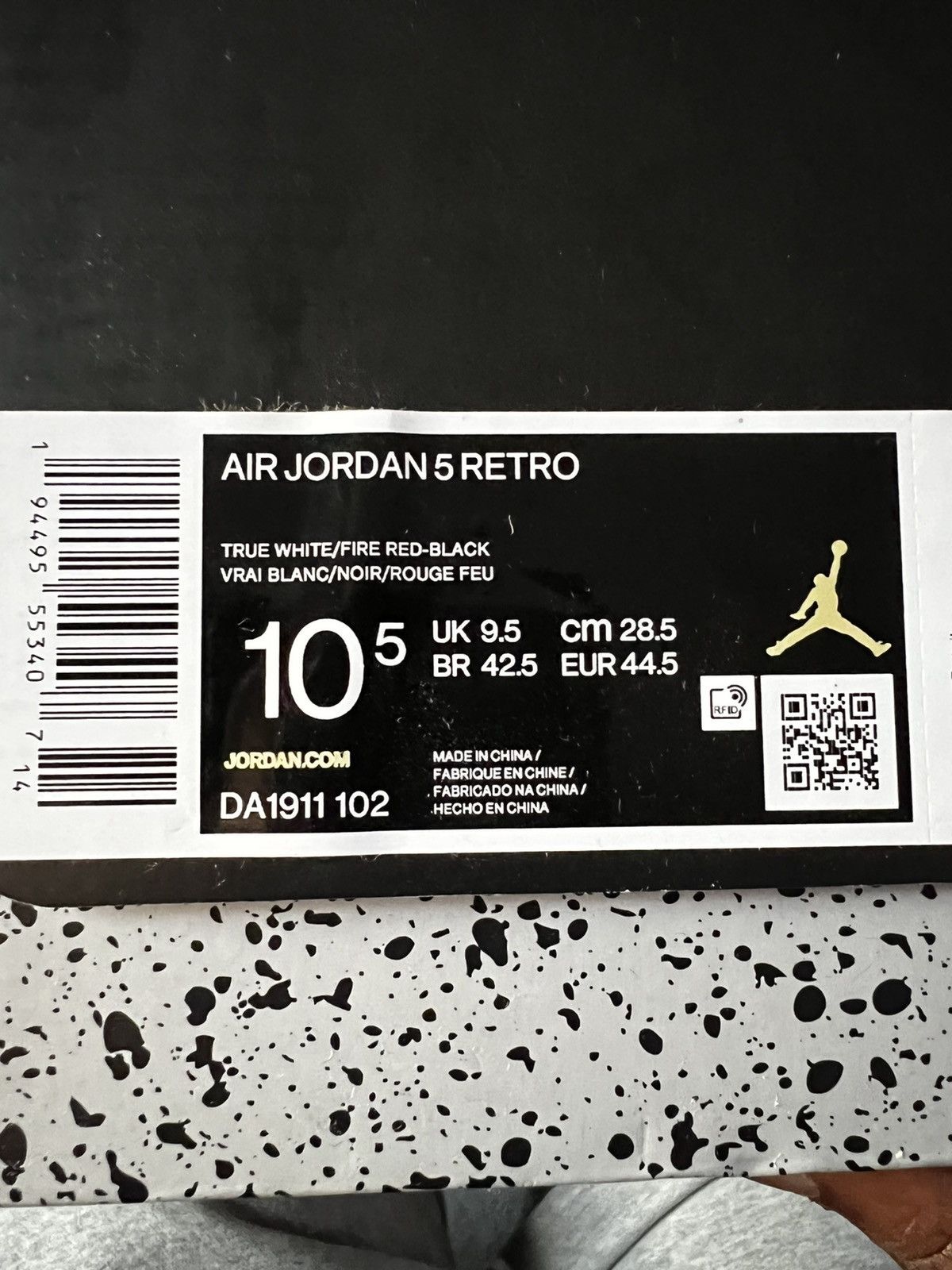 Jordan Brand Air Jordan 5 Retro Fire Red 2020 Size US 10.5 / EU 43-44 - 6 Thumbnail