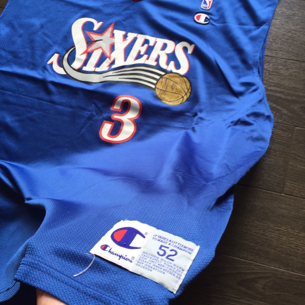 Champion × NBA × Vintage Vintage Allen Iverson Philadelphia 76ers Champion Jersey Size US XXL / EU 58 / 5 - 4 Thumbnail