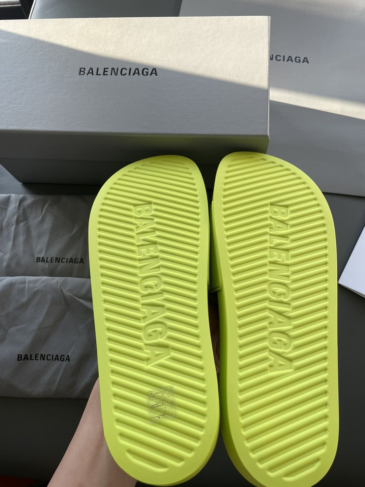 Balenciaga Rare New Limited Edition Balenciaga Logo Pool Slides Slipon Size US 10.5 / EU 43-44 - 6 Thumbnail