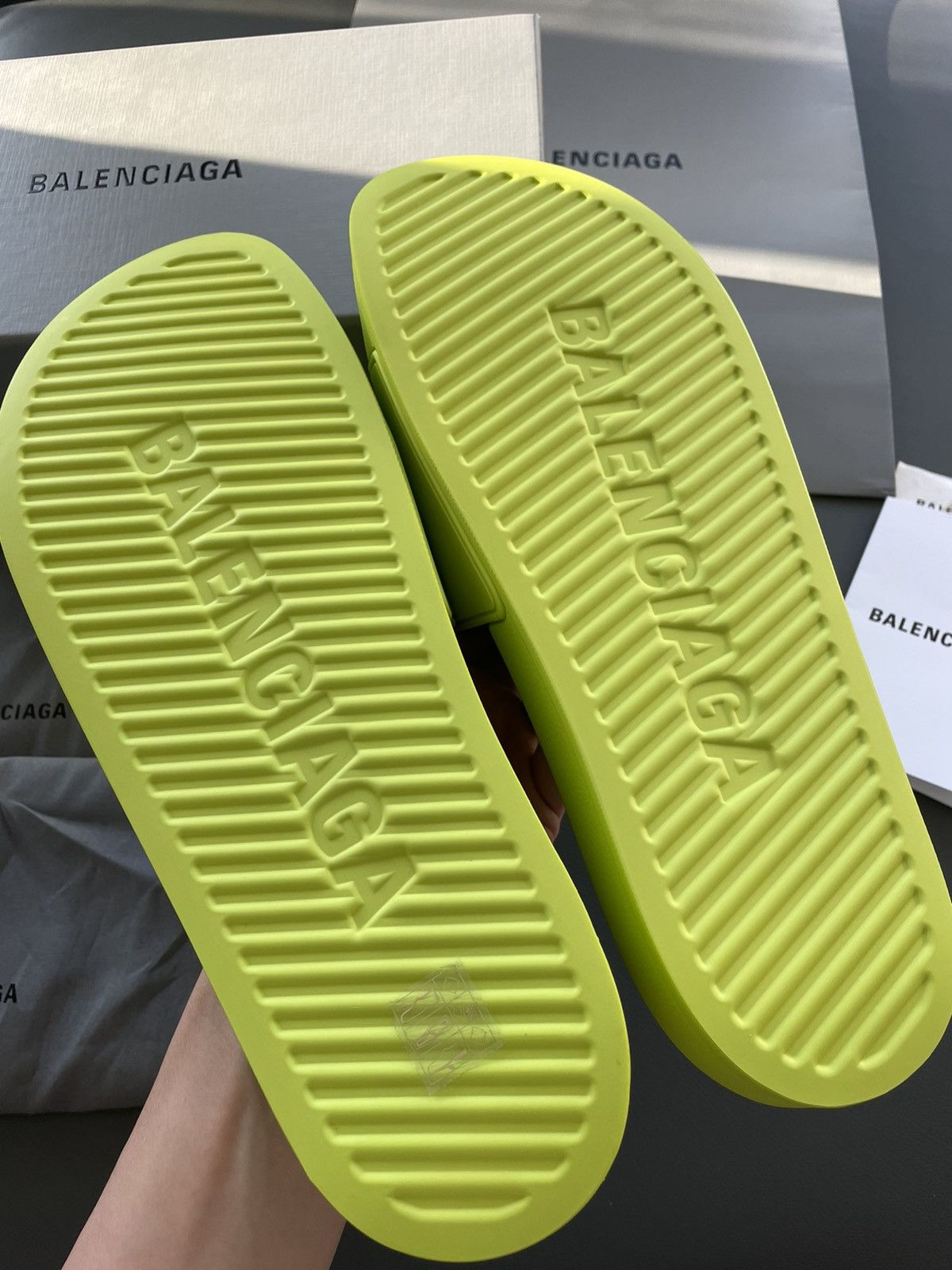 Balenciaga Rare New Limited Edition Balenciaga Logo Pool Slides Slipon Size US 10.5 / EU 43-44 - 9 Thumbnail