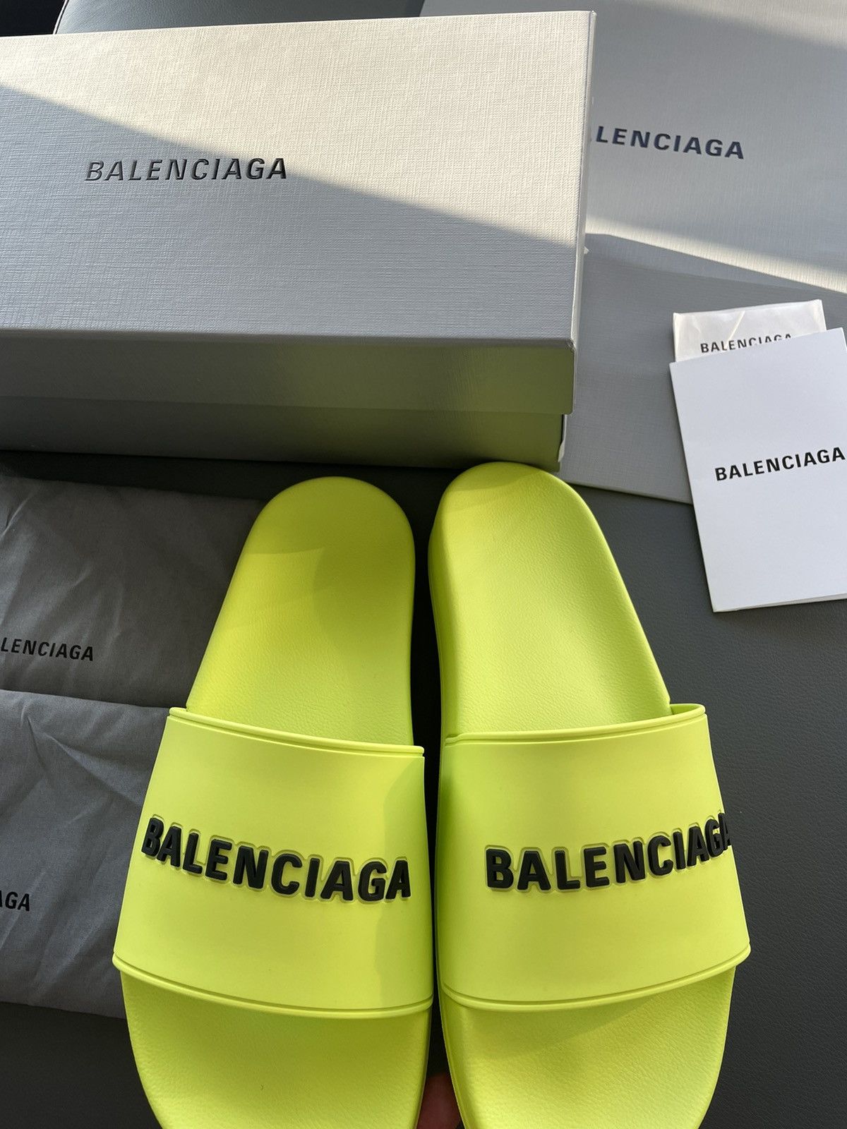 Balenciaga Rare New Limited Edition Balenciaga Logo Pool Slides Slipon Size US 10.5 / EU 43-44 - 15 Thumbnail