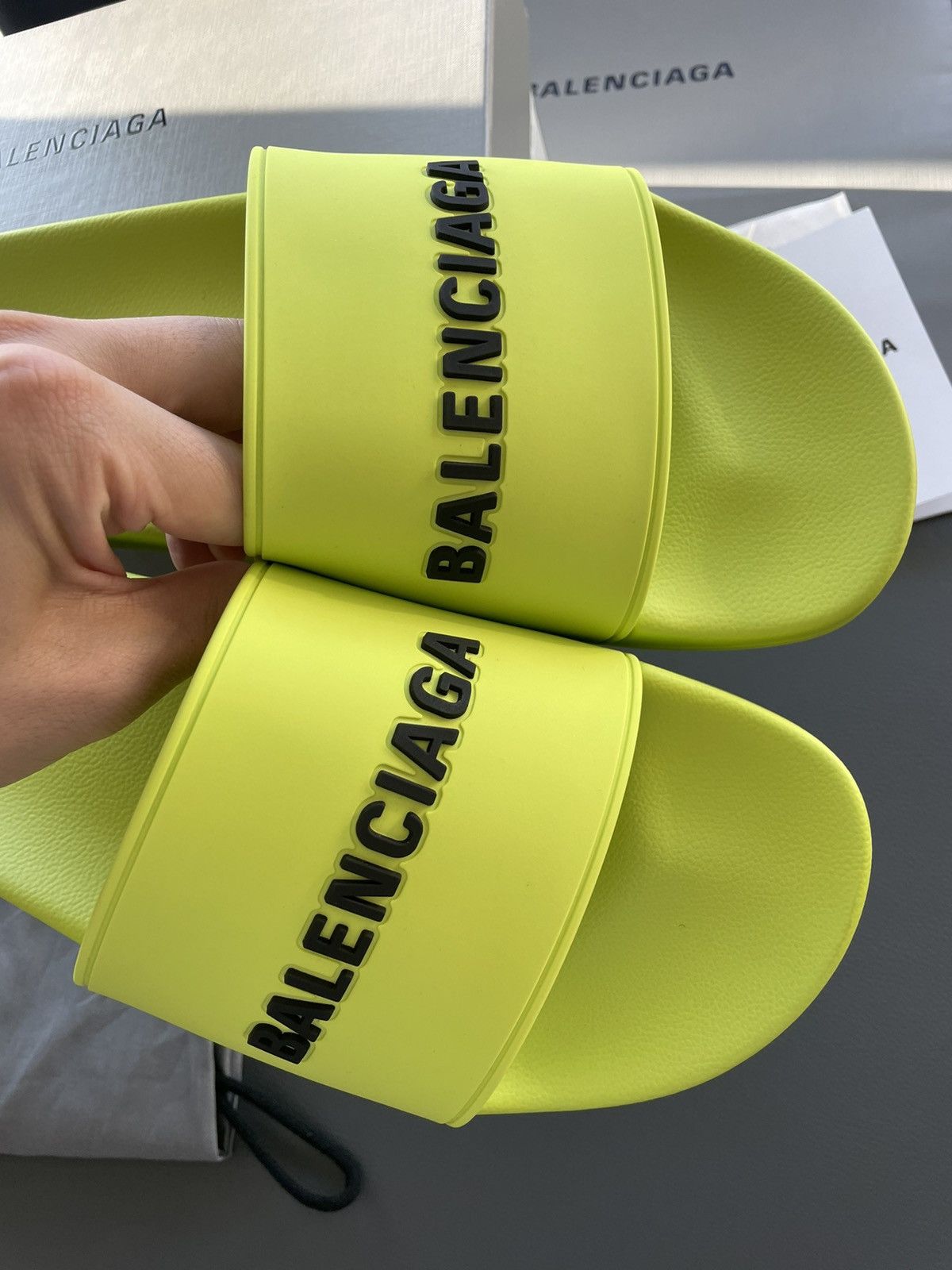 Balenciaga Rare New Limited Edition Balenciaga Logo Pool Slides Slipon Size US 10.5 / EU 43-44 - 13 Thumbnail