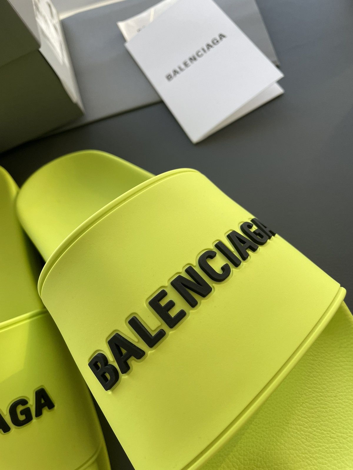 Balenciaga Rare New Limited Edition Balenciaga Logo Pool Slides Slipon Size US 10.5 / EU 43-44 - 16 Thumbnail