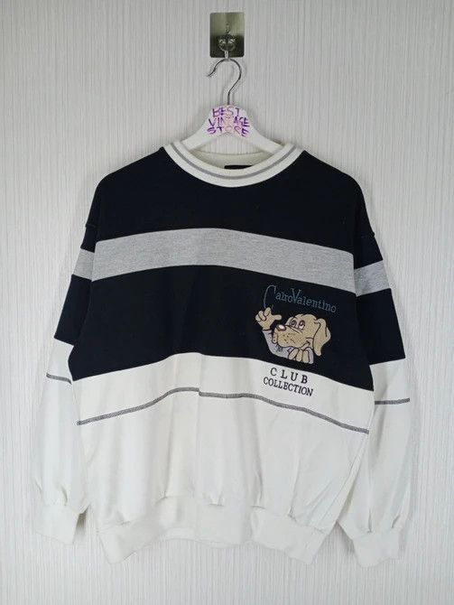 Japanese Brand Rare Vintage Carlo Valentino Embroidered Logo Sweatshirt Size US L / EU 52-54 / 3 - 1 Thumbnail