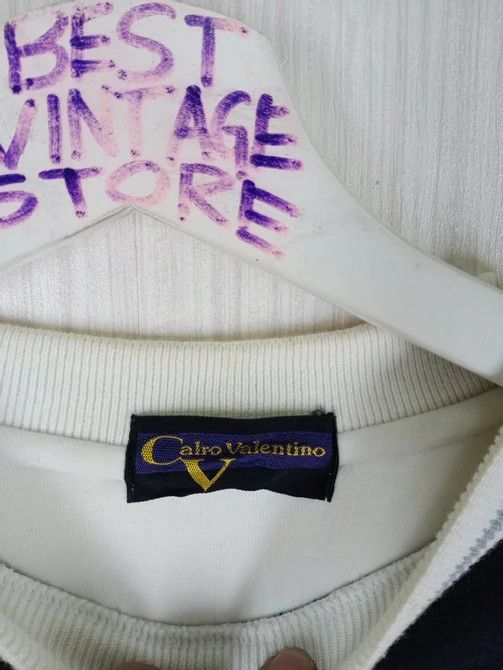 Japanese Brand Rare Vintage Carlo Valentino Embroidered Logo Sweatshirt Size US L / EU 52-54 / 3 - 4 Thumbnail