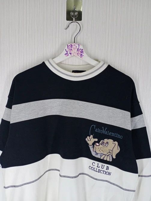 Japanese Brand Rare Vintage Carlo Valentino Embroidered Logo Sweatshirt Size US L / EU 52-54 / 3 - 2 Thumbnail