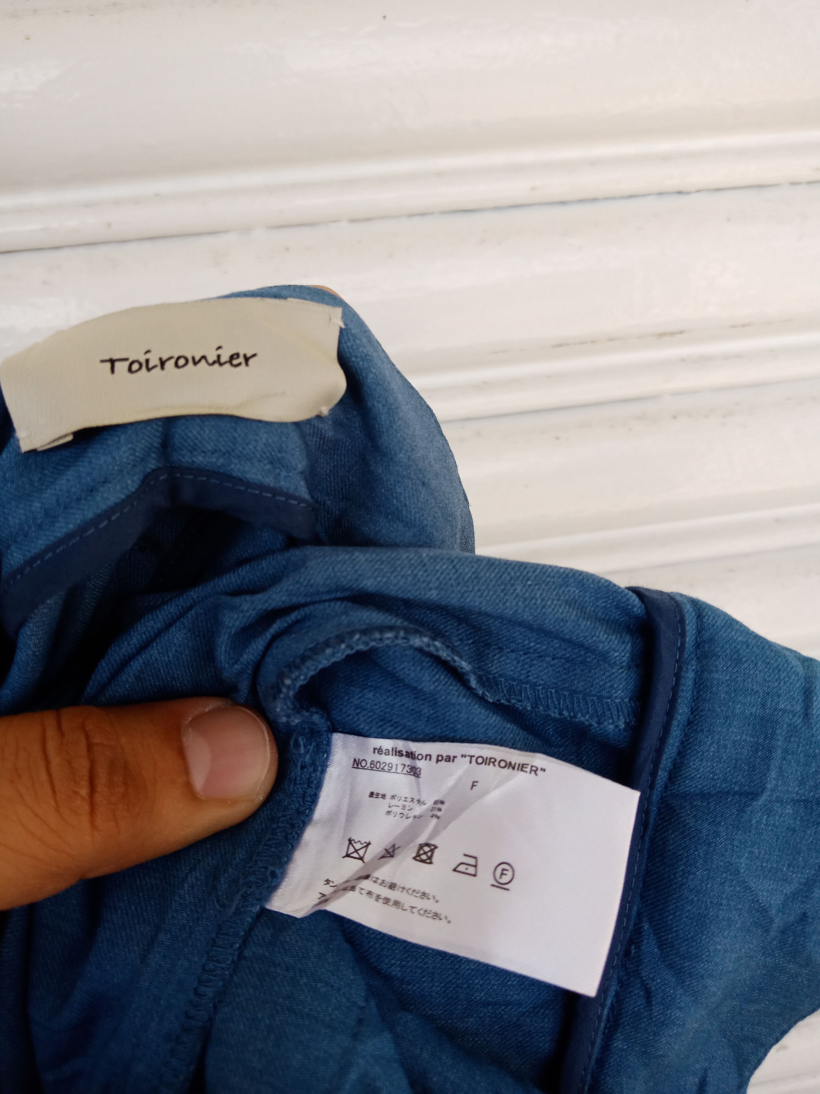 In The Attic Toironier Blue Bondage Cargo Pants Size US 33 - 13 Thumbnail