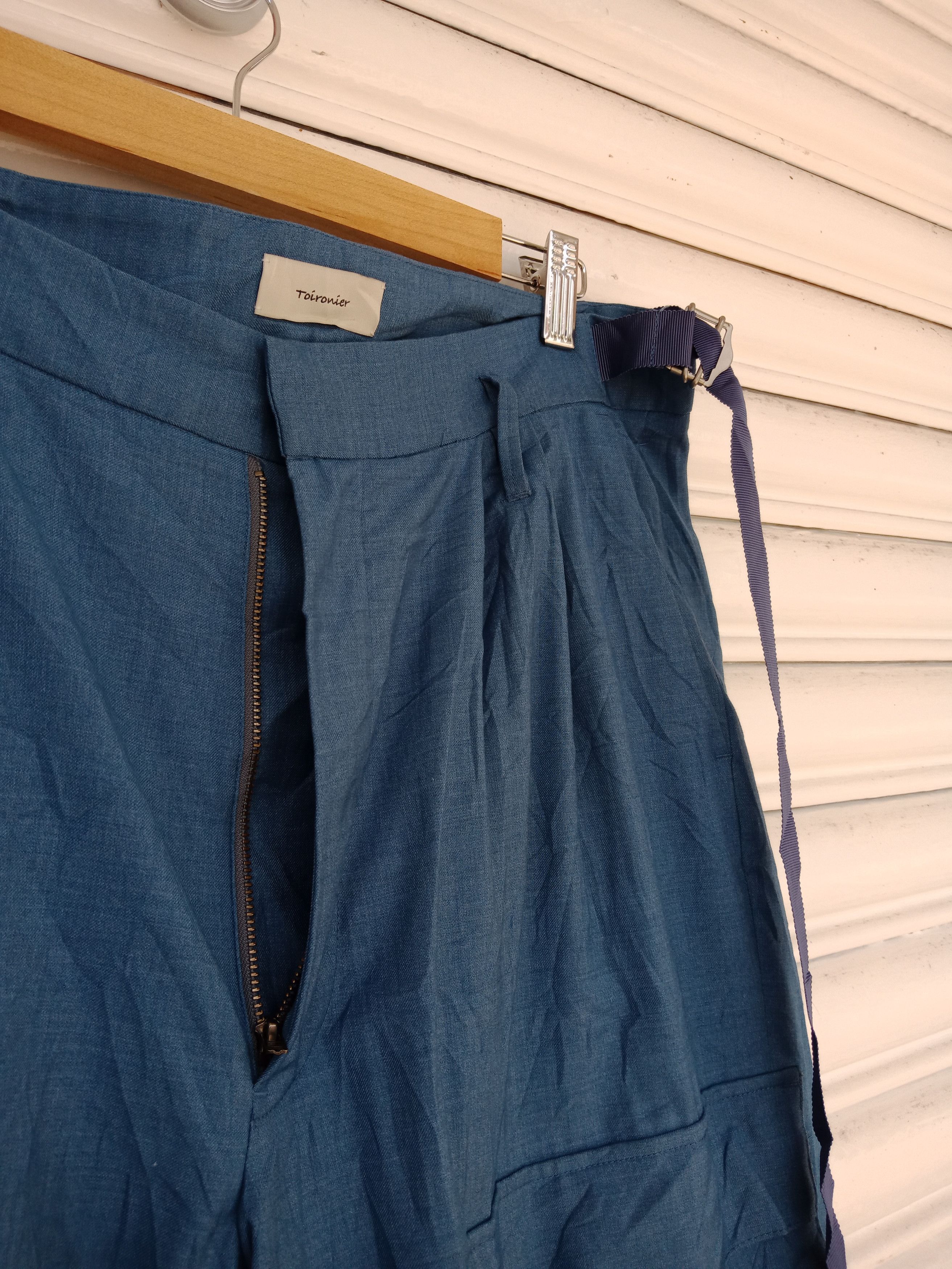 In The Attic Toironier Blue Bondage Cargo Pants Size US 33 - 8 Thumbnail