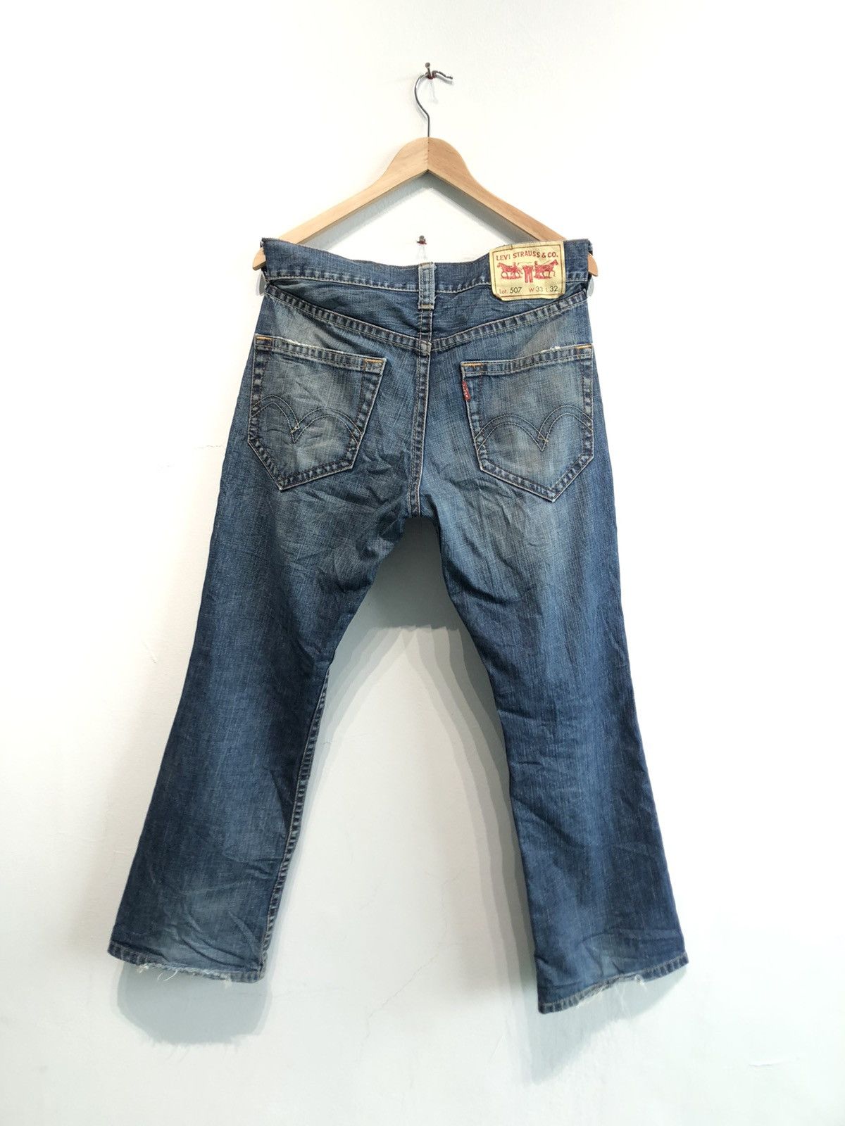 Levi's Vintage 90’s Trashed Levis 507 Distressed Denim Size US 32 / EU 48 - 6 Thumbnail