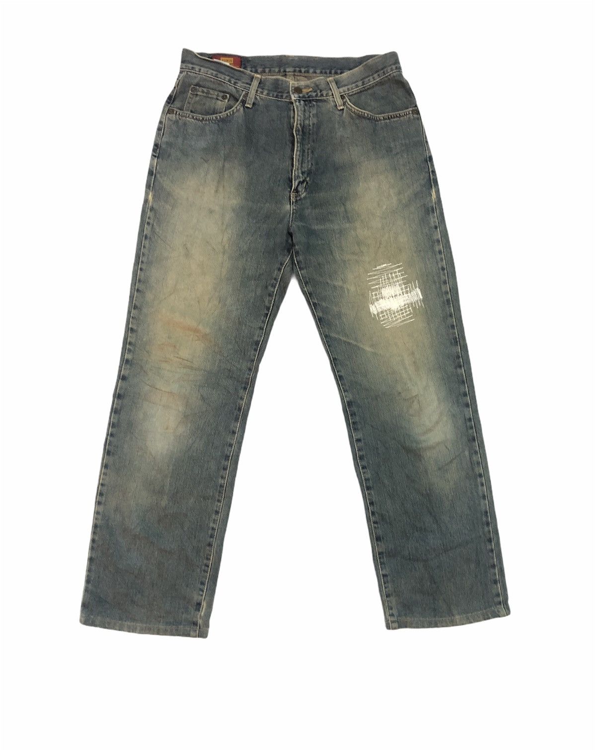 Edwin × Japanese Brand Edwin 603 US Classic Japanese TRASHED Denim Size US 34 / EU 50 - 1 Thumbnail