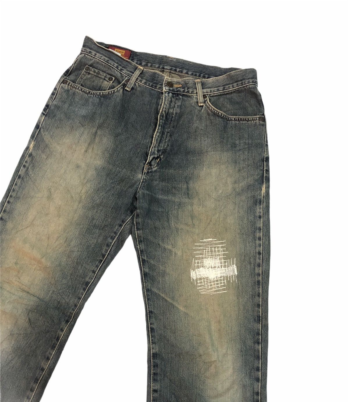 Edwin × Japanese Brand Edwin 603 US Classic Japanese TRASHED Denim Size US 34 / EU 50 - 3 Thumbnail