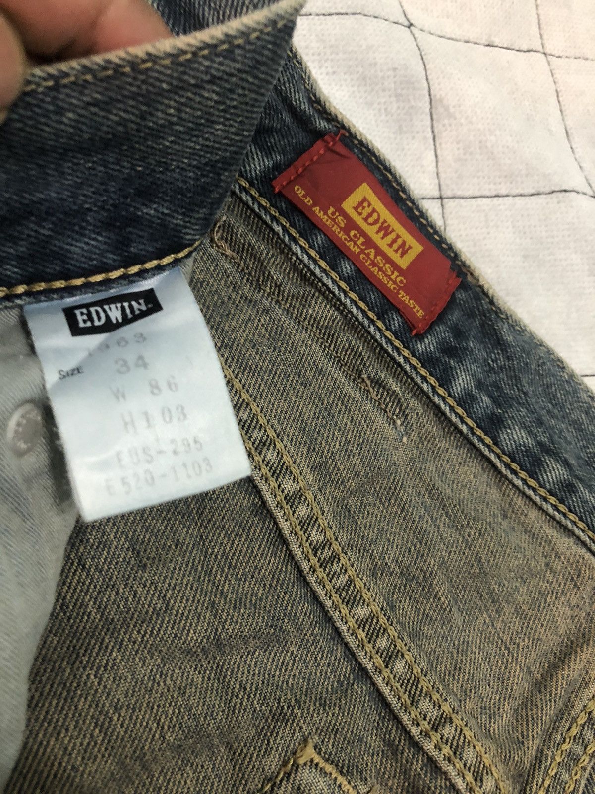 Edwin × Japanese Brand Edwin 603 US Classic Japanese TRASHED Denim Size US 34 / EU 50 - 5 Thumbnail