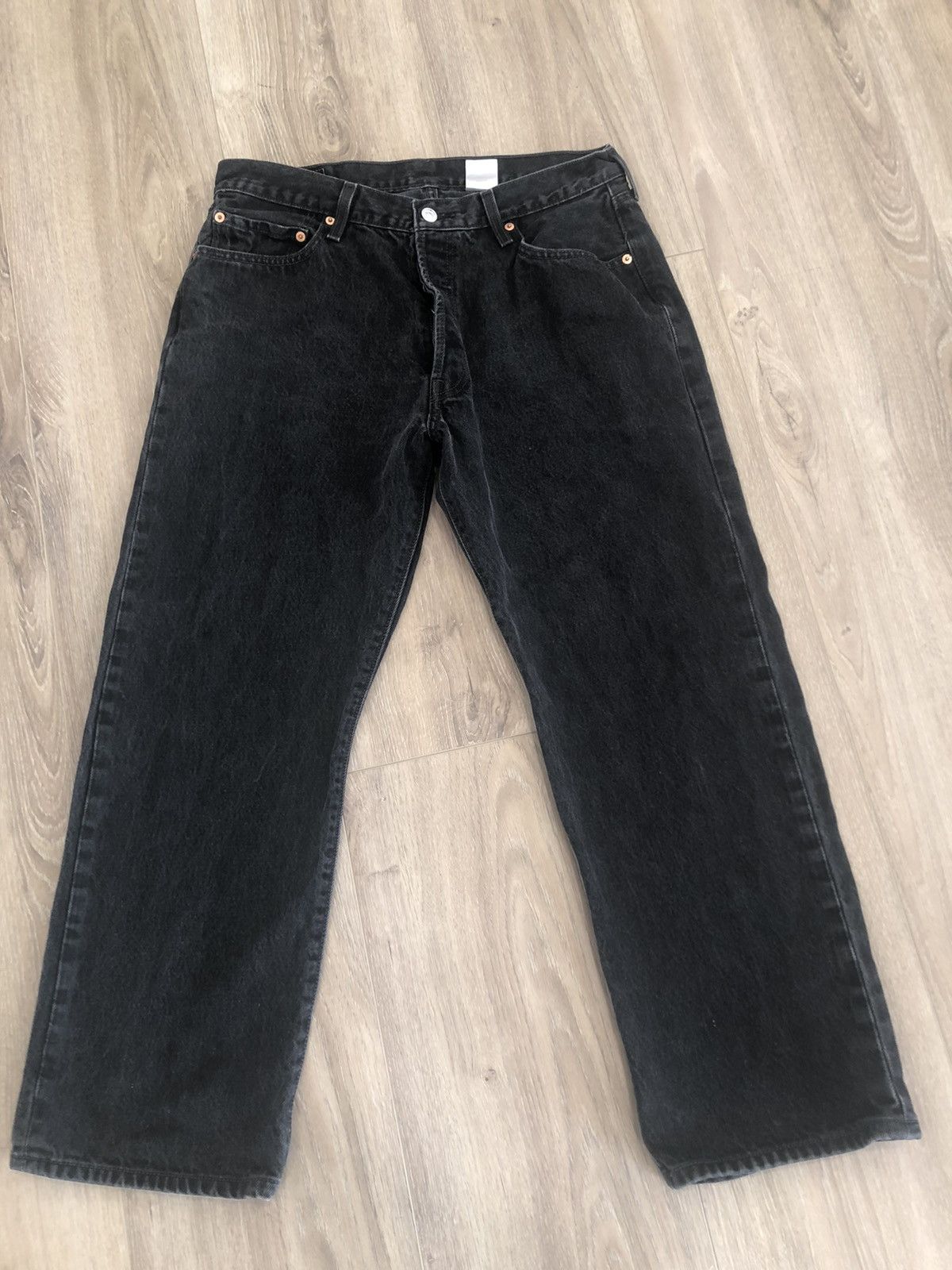 Levi's Levis 501 Vintage Denim Black Faded Jeans Size US 36 / EU 52 - 3 Thumbnail