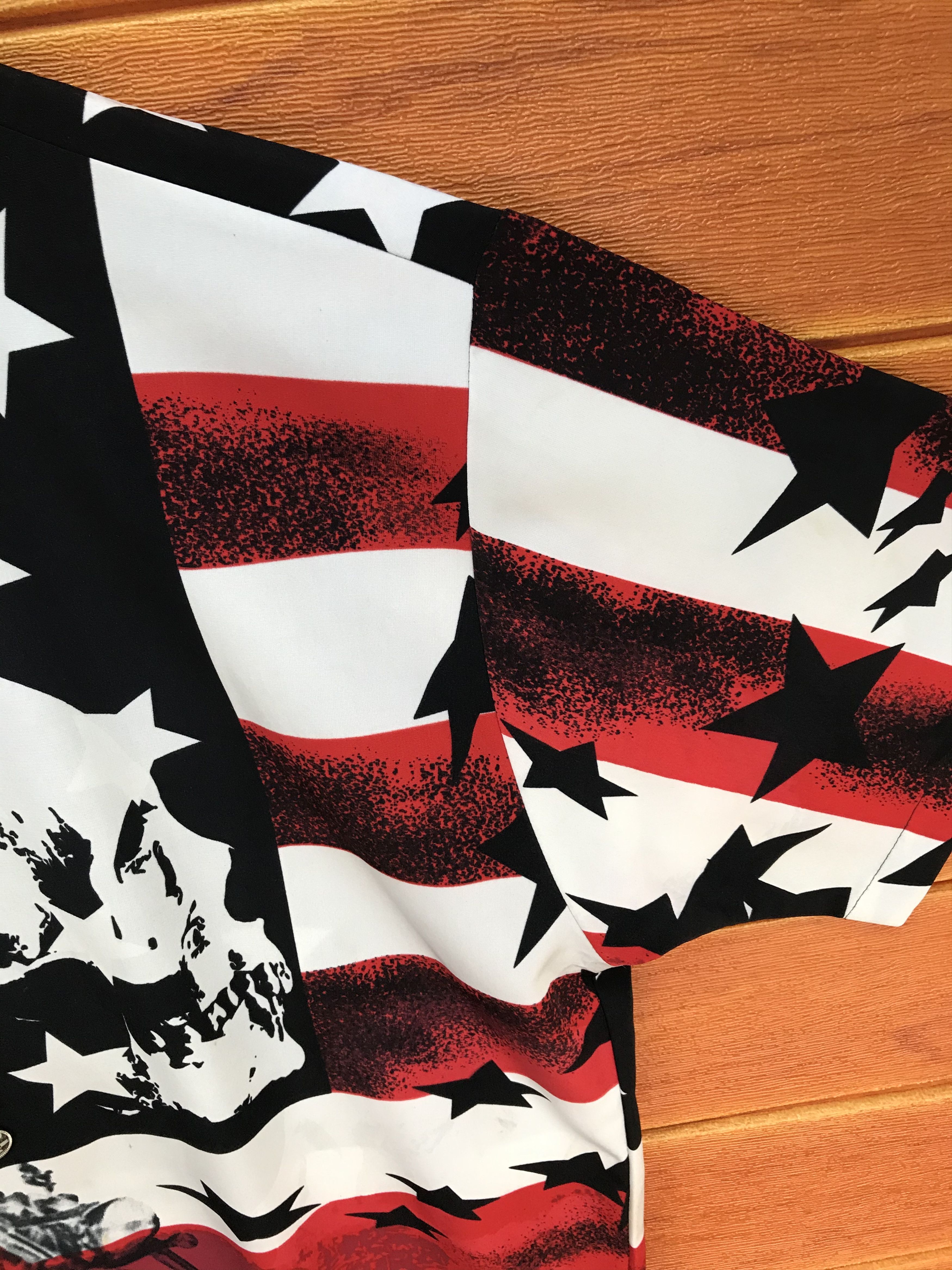 Dragonfly Vintage 90s DRAGON FLY America Flag Skull Motorcycle Shirt Size US M / EU 48-50 / 2 - 5 Thumbnail