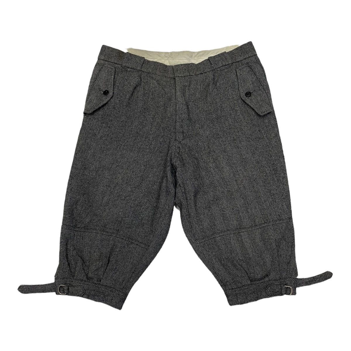 🇮🇹 MULTI POCKET DRAWSTRING WOOL BAGGY SHORT PANTS
