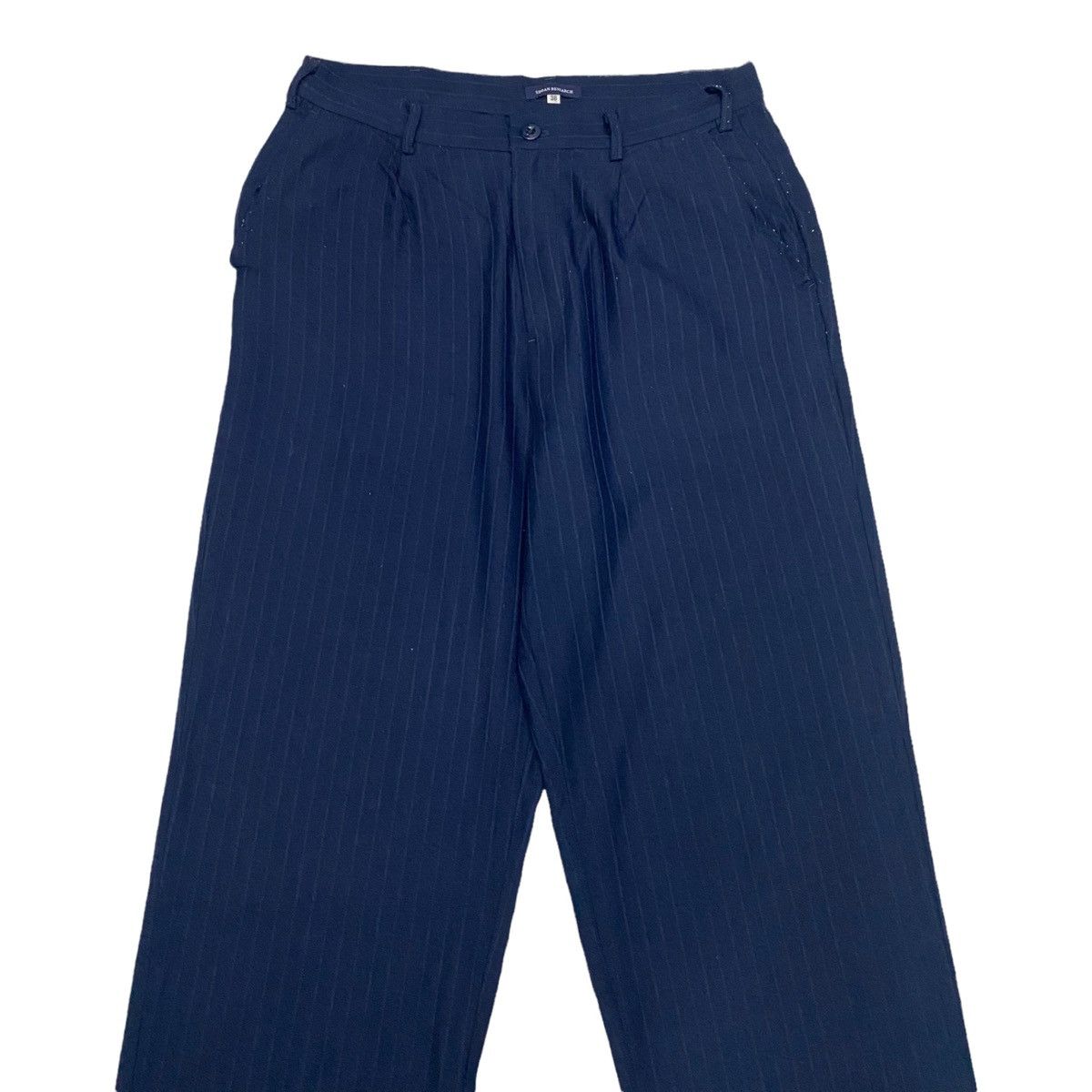 Issey Miyake URBAN RESEARCH 🇯🇵 STRIPED WOOL BAGGY TROUSERS PANTS Size US 32 / EU 48 - 5 Thumbnail