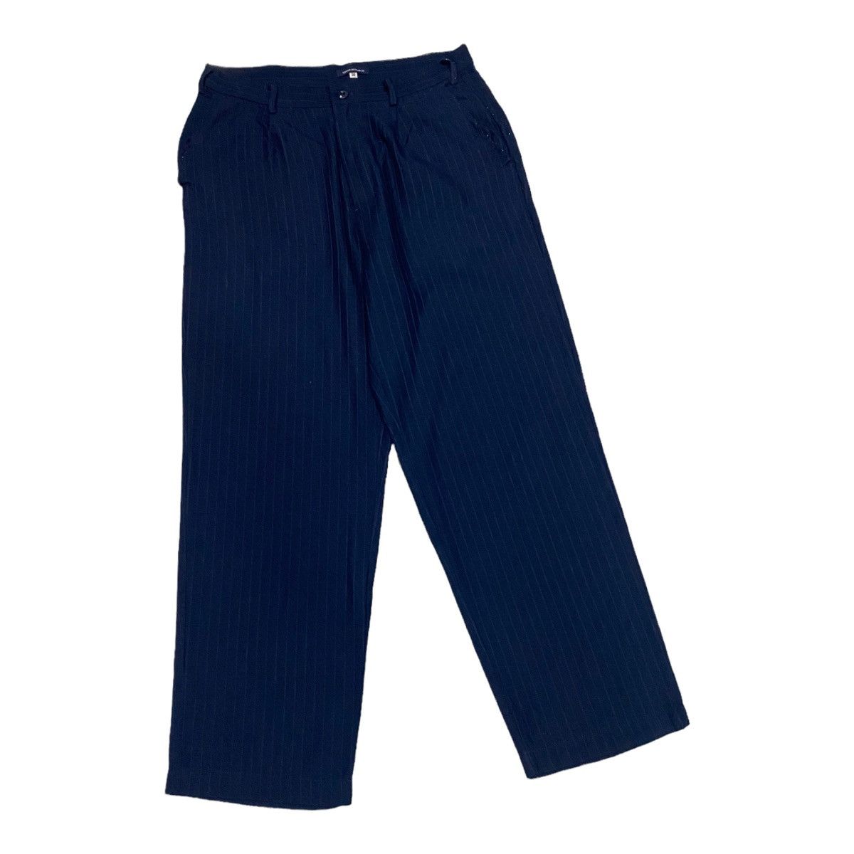Issey Miyake URBAN RESEARCH 🇯🇵 STRIPED WOOL BAGGY TROUSERS PANTS Size US 32 / EU 48 - 3 Thumbnail
