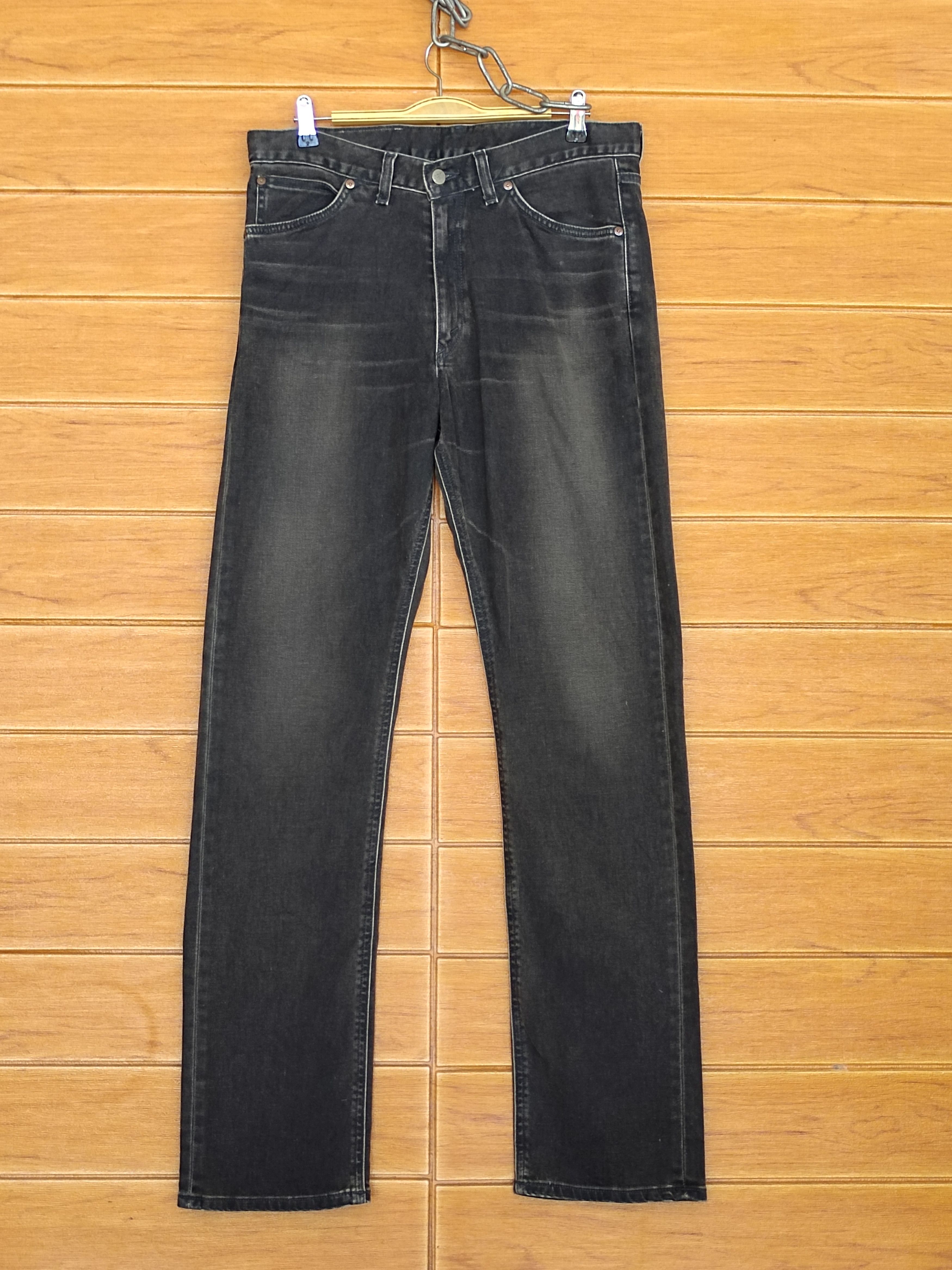Kapital Vintage Lee Japan Waxed Black Faded Denim Jeans Size US 33 - 1 Thumbnail