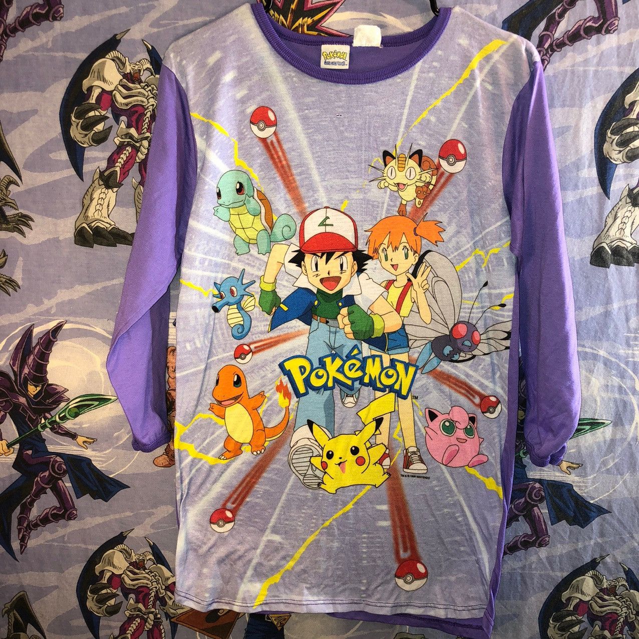 Nintendo 90s Pokémon T Shirt 3/4 Sleeve Pikachu Kidcore Anime Size US M / EU 48-50 / 2 - 3 Thumbnail