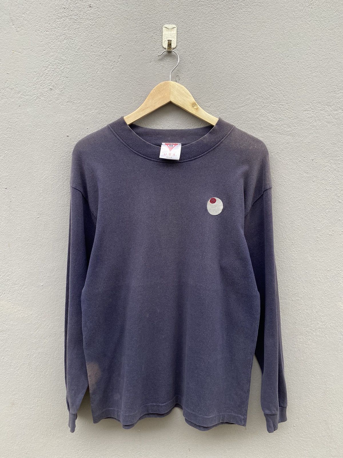 Vintage 💥RARE💥Vintage 90s Distress “8-Ball” Embroidered Logo Shirt Size US M / EU 48-50 / 2 - 1 Thumbnail