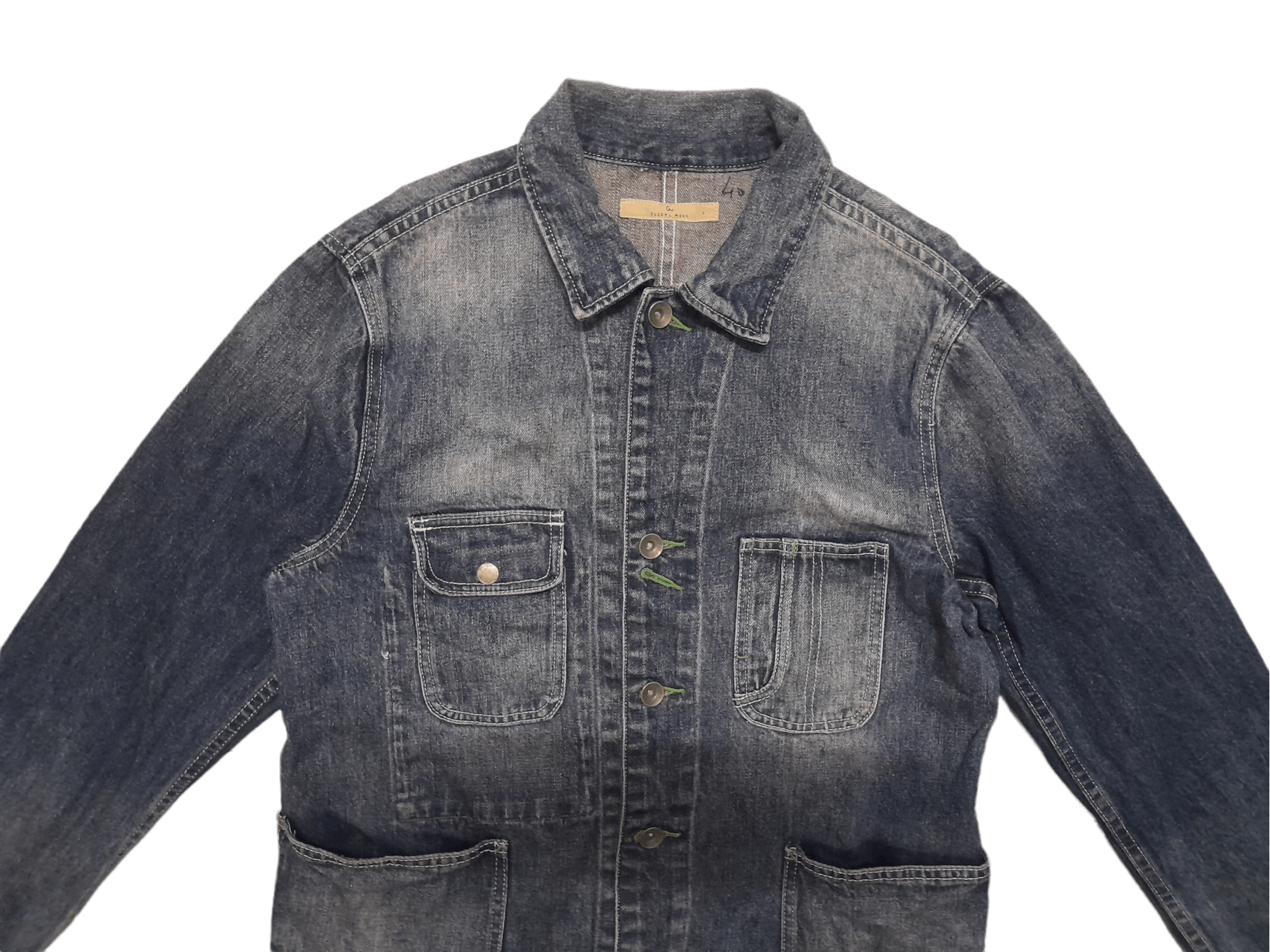 Global Work Global Work Japan Chore Denim Jacket (E214) Size US L / EU 52-54 / 3 - 3 Thumbnail