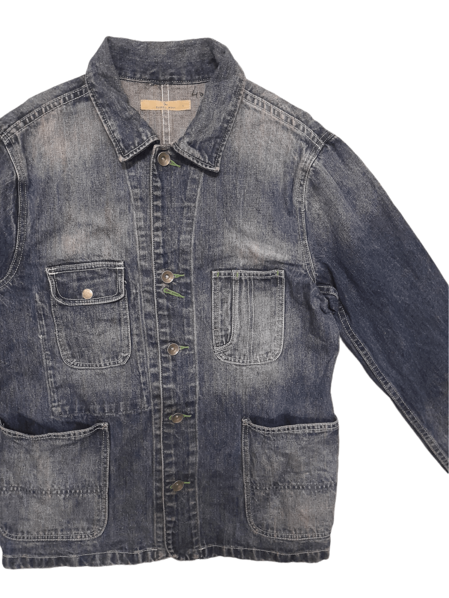 Global Work Global Work Japan Chore Denim Jacket (E214) Size US L / EU 52-54 / 3 - 4 Thumbnail
