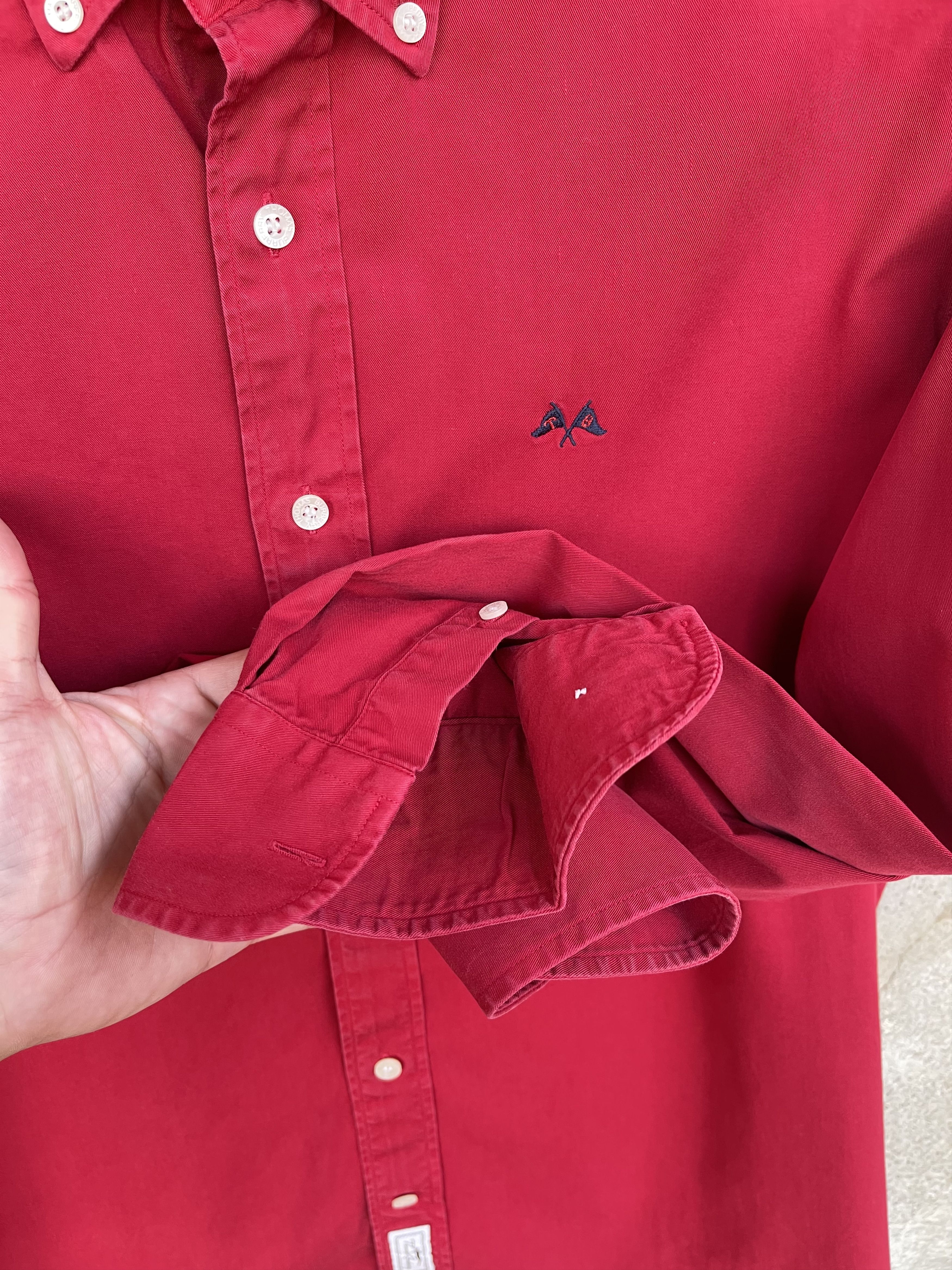 Burberry 🔥 Burberry TB red shirt cotton size xl Size US XL / EU 56 / 4 - 3 Thumbnail