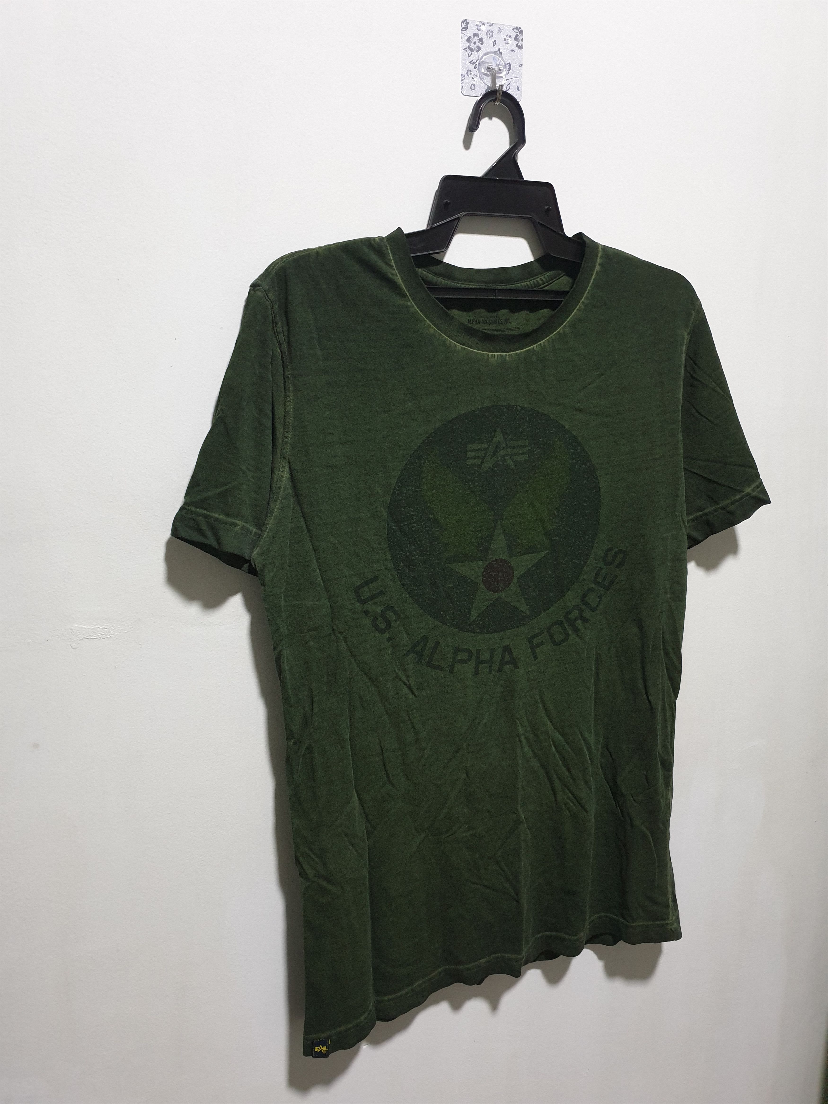 Alpha Industries 💥Alpha industries Green Military Short Sleeve Shirt Size US M / EU 48-50 / 2 - 6 Thumbnail