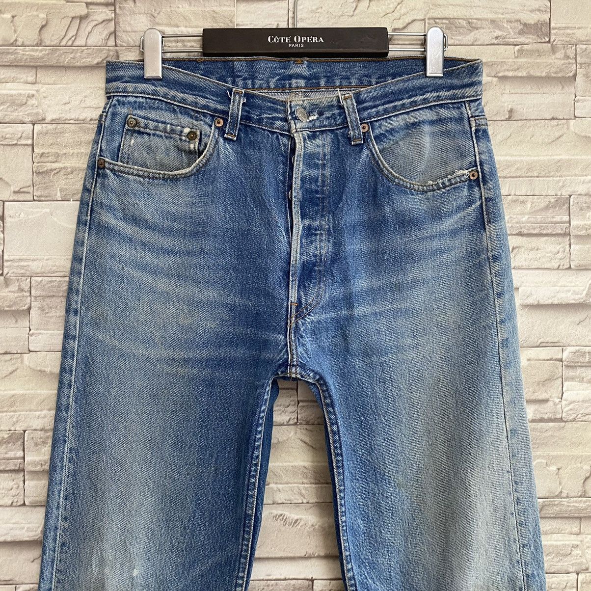 Levi's Vintage 80s Levis 501 Sunfaded Jeans Made in USA 32x32 Size US 32 / EU 48 - 4 Thumbnail