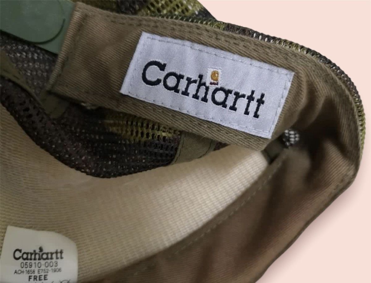 Carhartt × Vintage VTG CARHARTT CAMO TRUCKER SNAPBACK Size ONE SIZE - 8 Thumbnail
