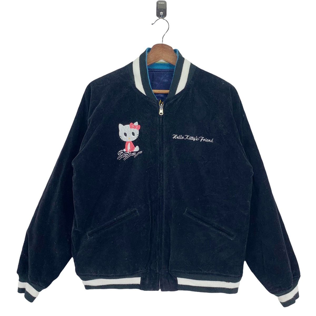 Japanese Brand Vintage Hello Kitty Sukajan Reversible Satin Velvet Jacket Size US M / EU 48-50 / 2 - 3 Thumbnail