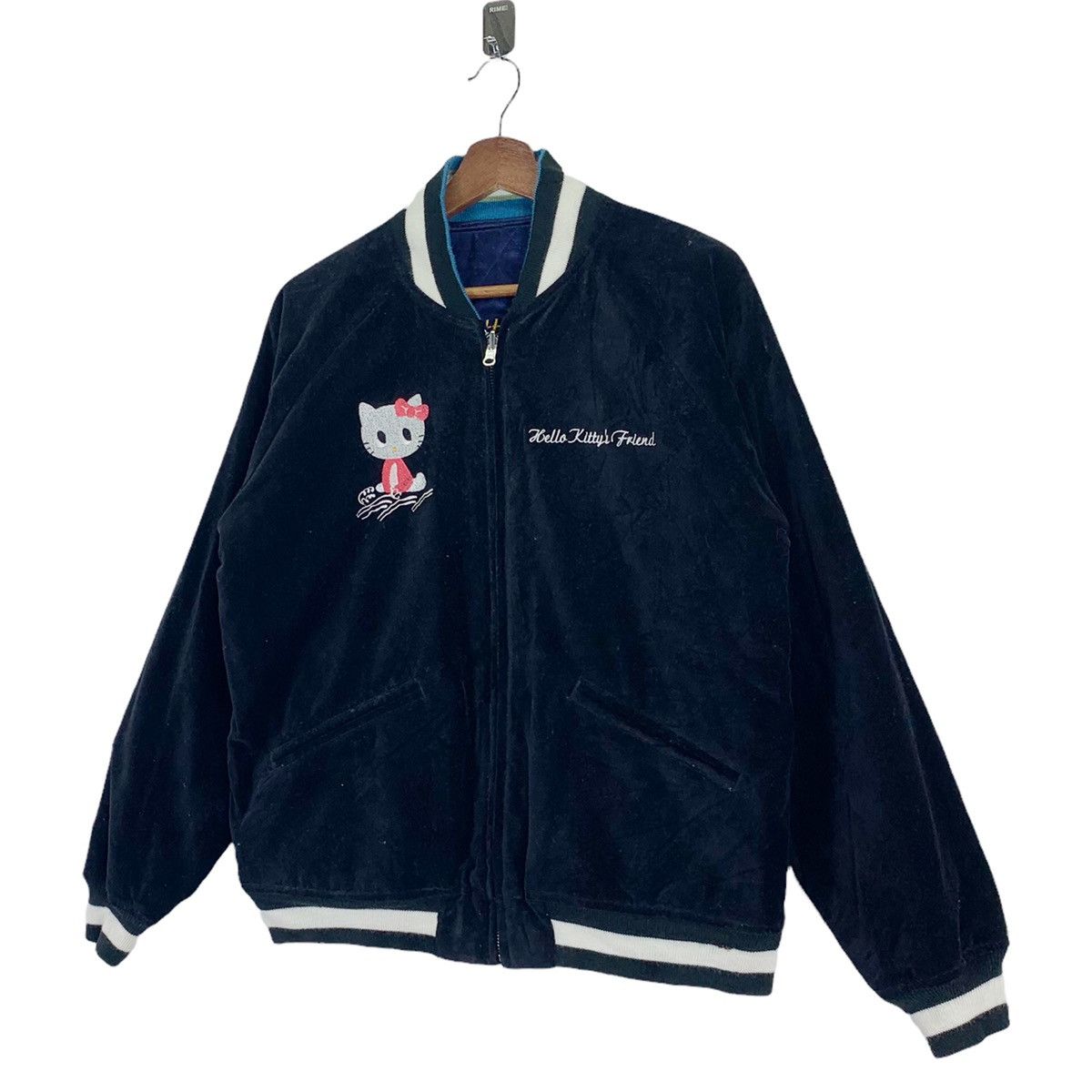 Japanese Brand Vintage Hello Kitty Sukajan Reversible Satin Velvet Jacket Size US M / EU 48-50 / 2 - 4 Thumbnail