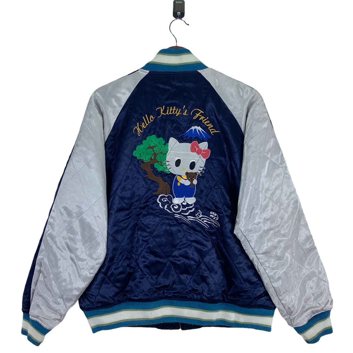 Japanese Brand Vintage Hello Kitty Sukajan Reversible Satin Velvet Jacket Size US M / EU 48-50 / 2 - 8 Thumbnail